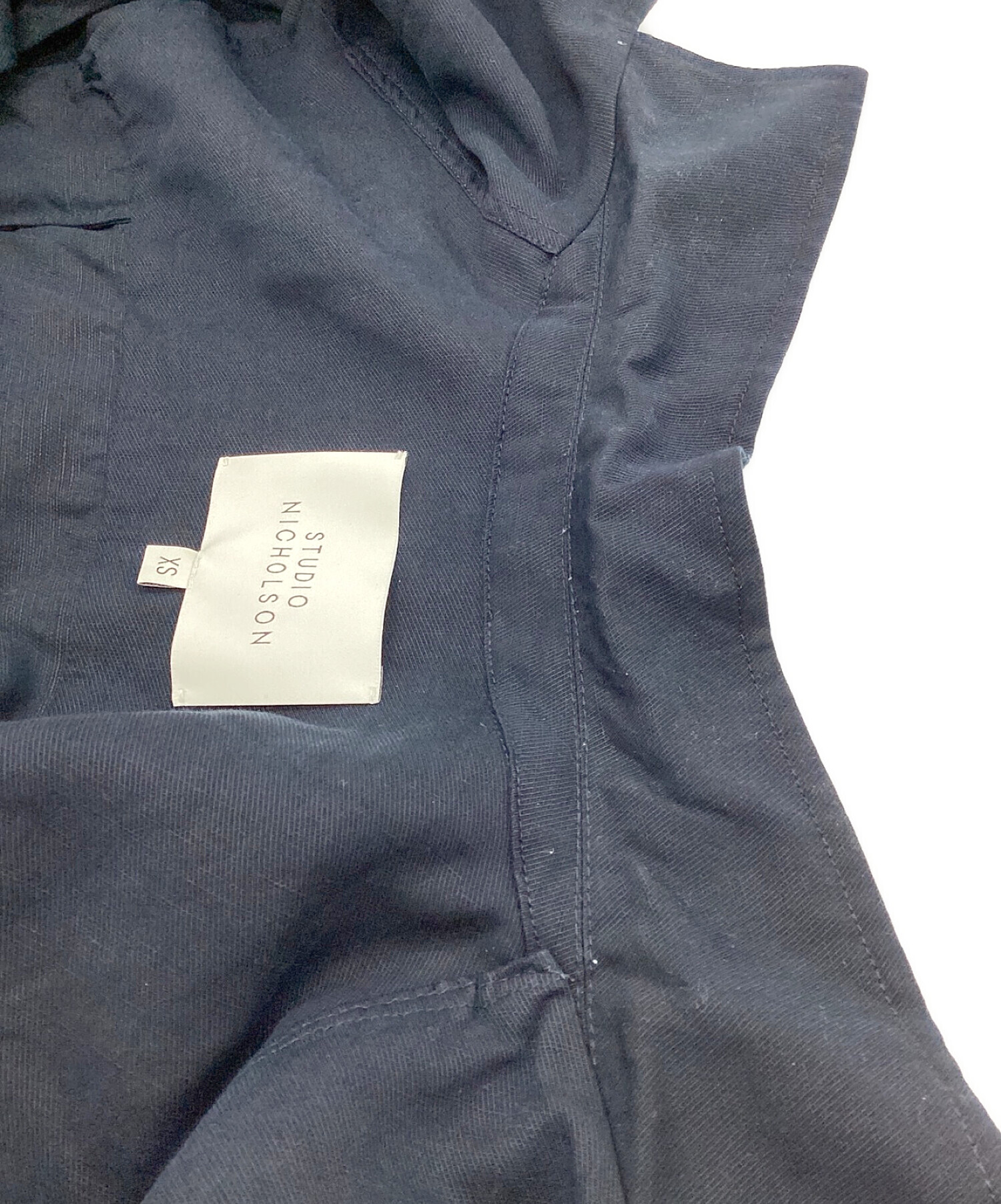 中古・古着通販】STUDIO NICHOLSON (スタジオニコルソン) FLUID SHIRTING-LONG SLEEVE CAMP COLLAR  SHIRT ネイビー サイズ:XS｜ブランド・古着通販 トレファク公式【TREFAC FASHION】スマホサイト