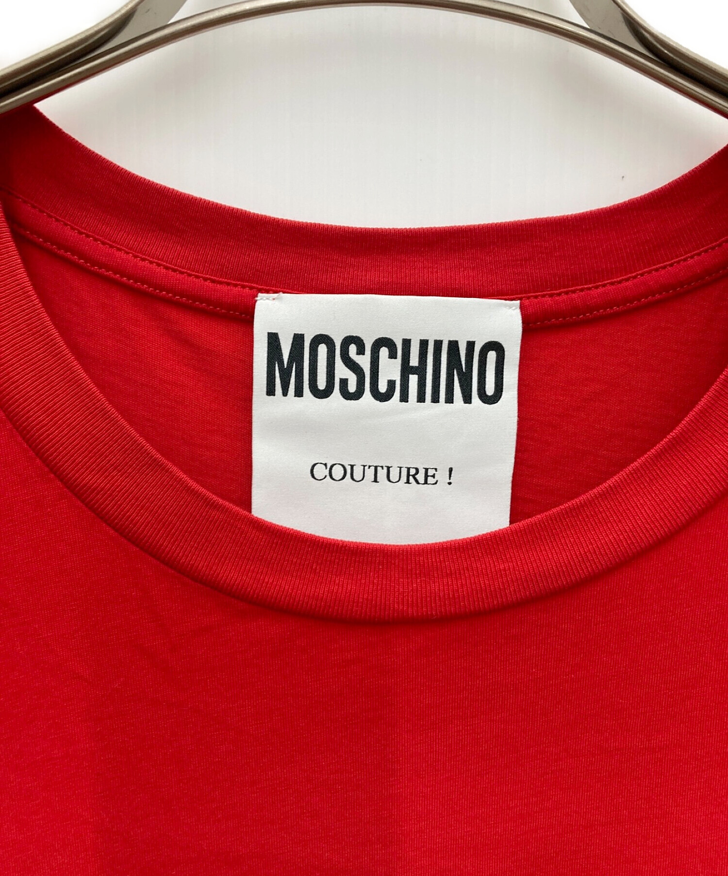 中古・古着通販】MOSCHINO (モスキーノ) ロゴTシャツ レッド サイズ:52｜ブランド・古着通販 トレファク公式【TREFAC  FASHION】スマホサイト