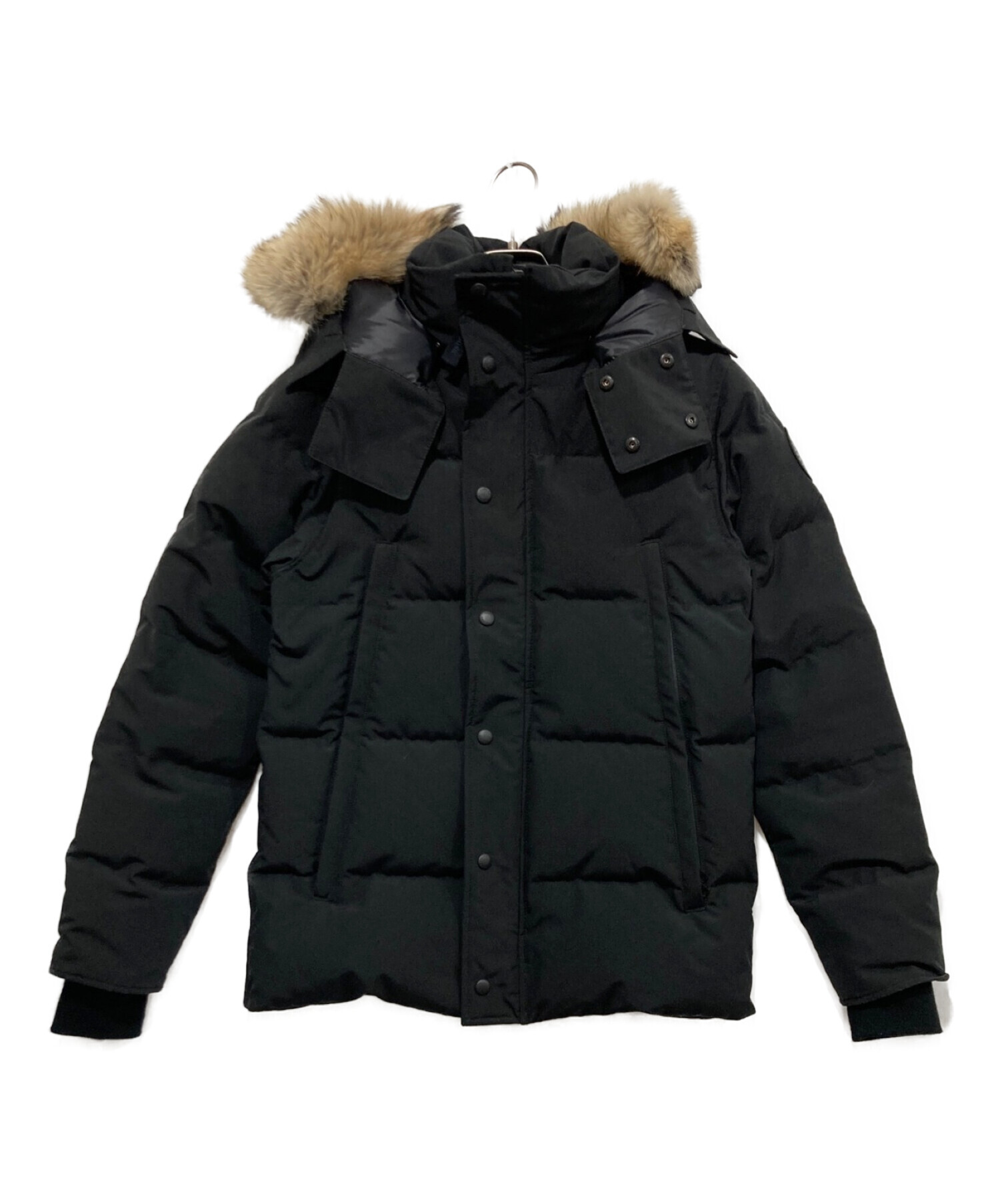 CANADA GOOSE (カナダグース) WYNDHAM PARKA BLACK/ コヨーテファーダウンコート ブラック サイズ:S