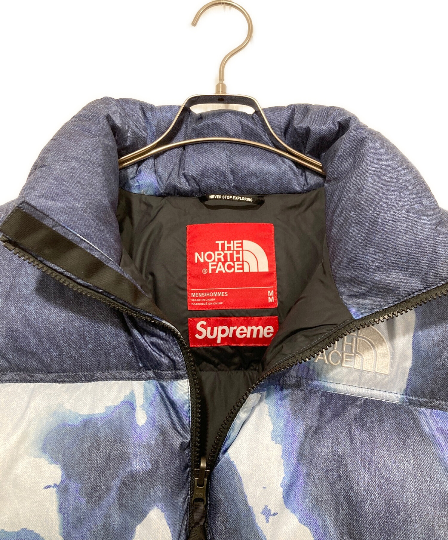 中古・古着通販】THE NORTH FACE (ザ ノース フェイス) SUPREME (シュプリーム) Bleached Denim Print  Nuptse Jacket ネイビー サイズ:M｜ブランド・古着通販 トレファク公式【TREFAC FASHION】スマホサイト