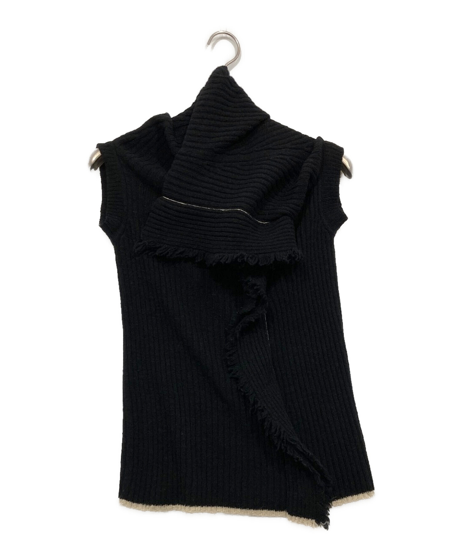 中古・古着通販】Y's (ワイズ) Sleeveless Turtleneck ブラック サイズ 