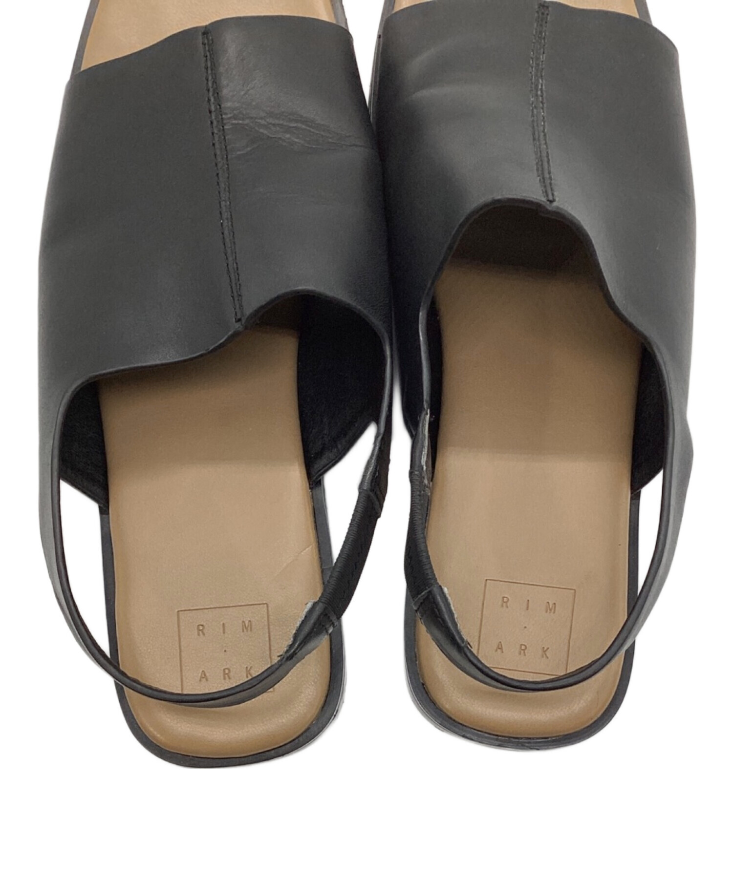 RIM.ARK (リムアーク) Square toe covered sandal ブラック サイズ:38