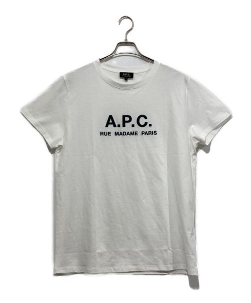 中古・古着通販】A.P.C. (アーペーセー) ロゴTシャツ ホワイト サイズ 