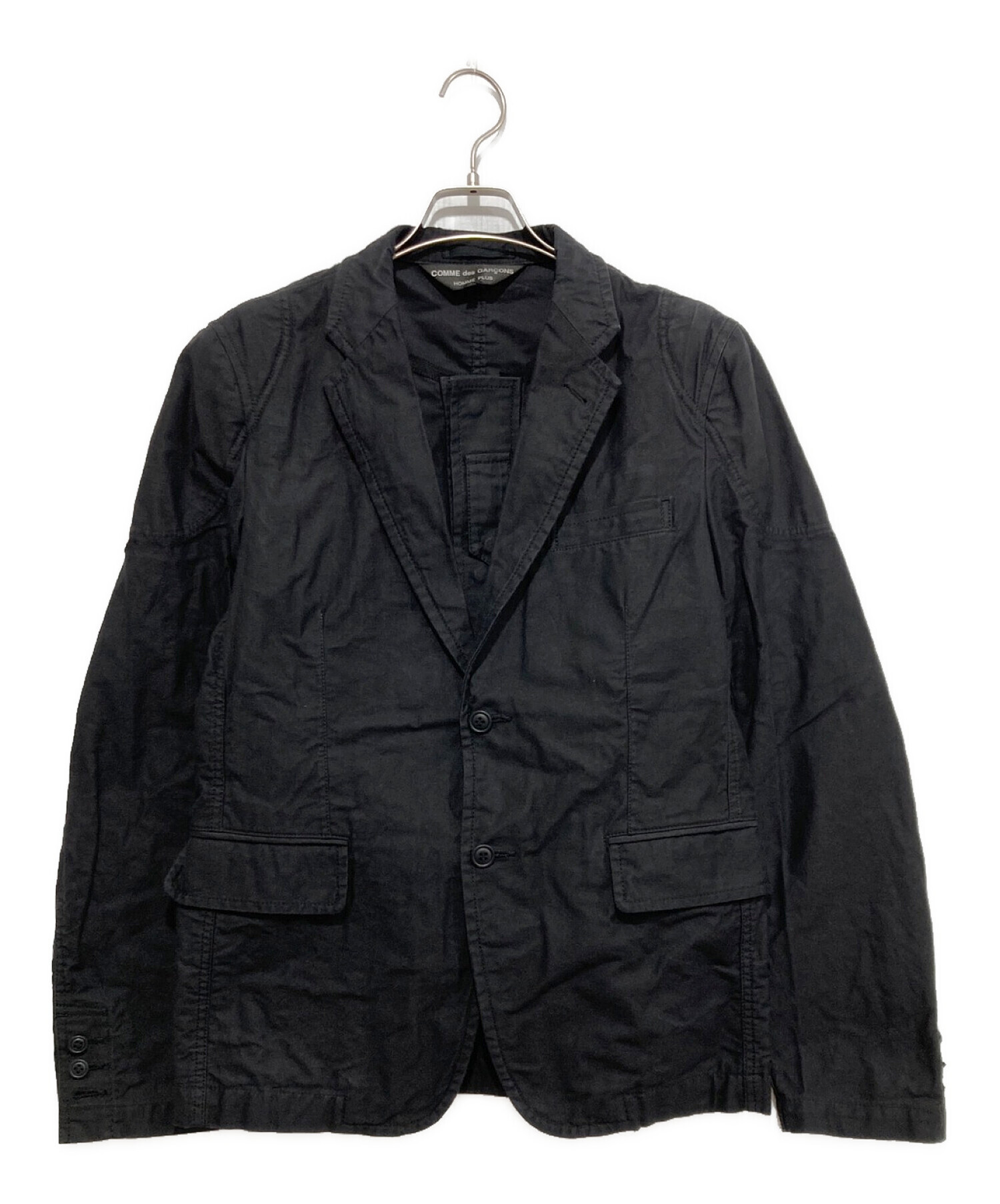 中古・古着通販】COMME des GARCONS HOMME PLUS (コムデギャルソンオムプリュス) ベストドッキングテーラードジャケット  ブラック サイズ:S｜ブランド・古着通販 トレファク公式【TREFAC FASHION】スマホサイト