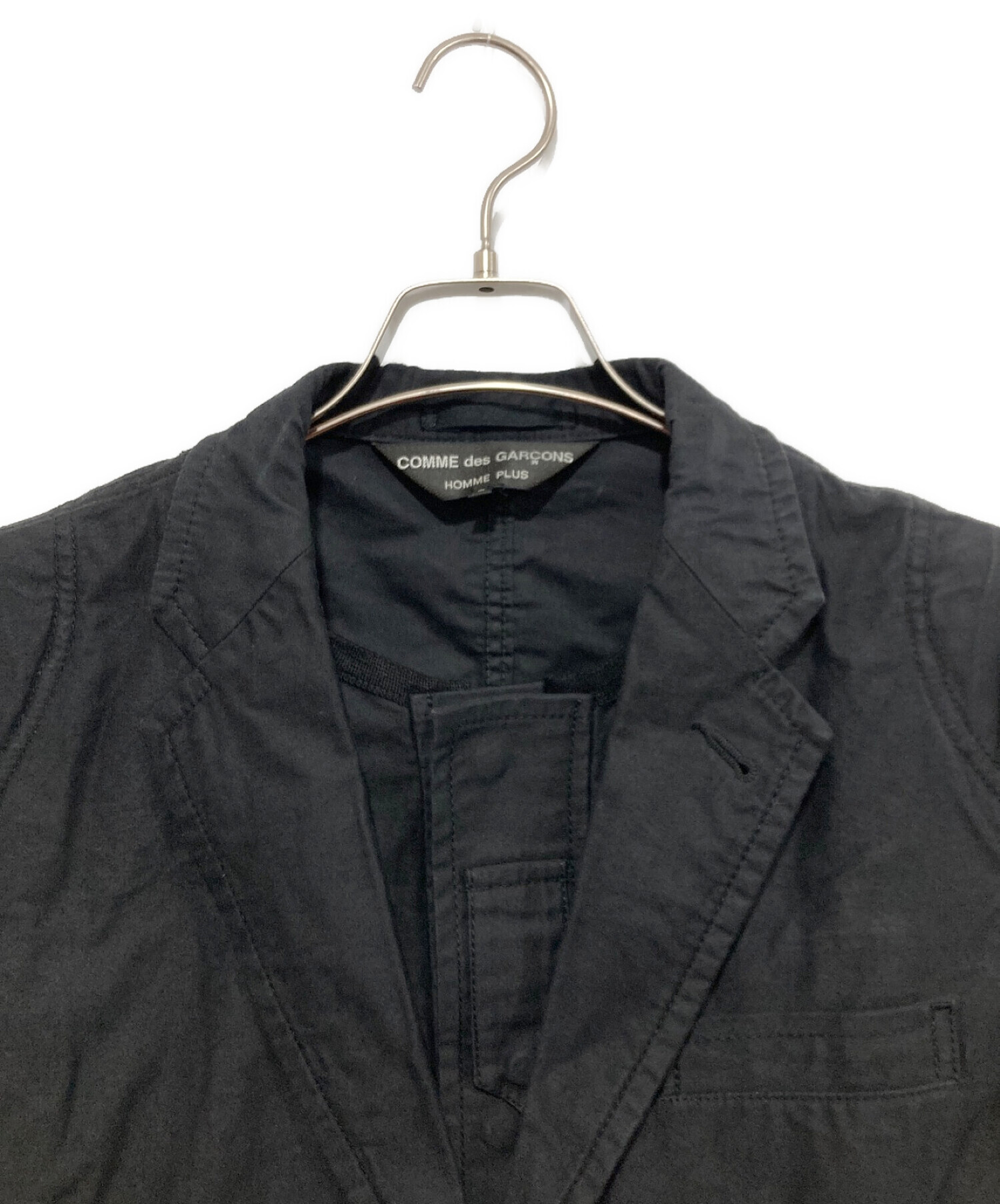 中古・古着通販】COMME des GARCONS HOMME PLUS (コムデギャルソンオムプリュス) ベストドッキングテーラードジャケット  ブラック サイズ:S｜ブランド・古着通販 トレファク公式【TREFAC FASHION】スマホサイト