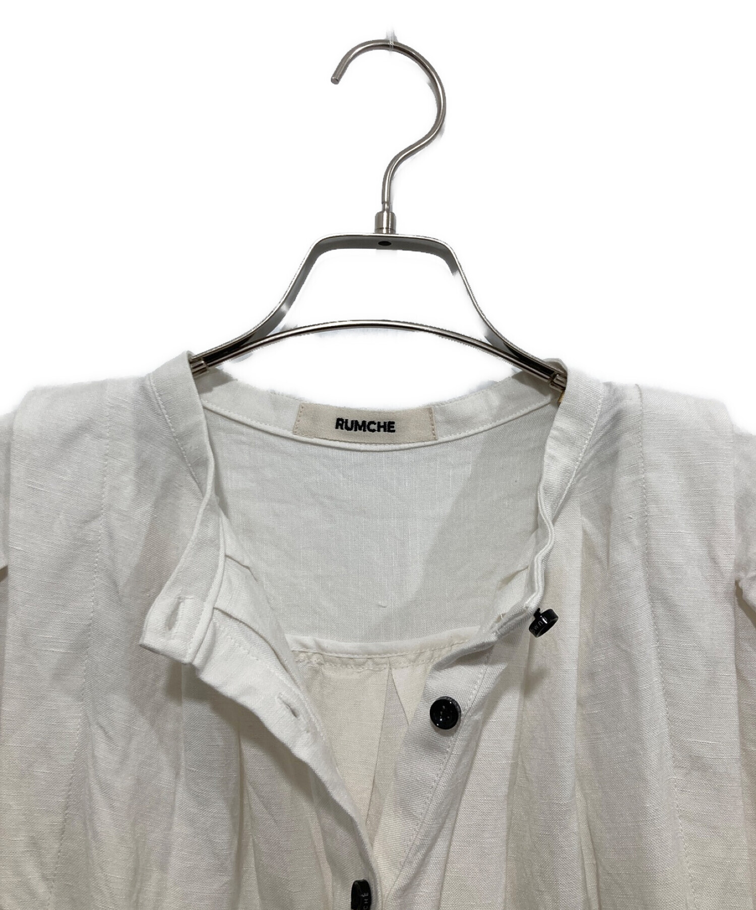 rumche Linen Volume Sleeve Blouse - construramaragon.com