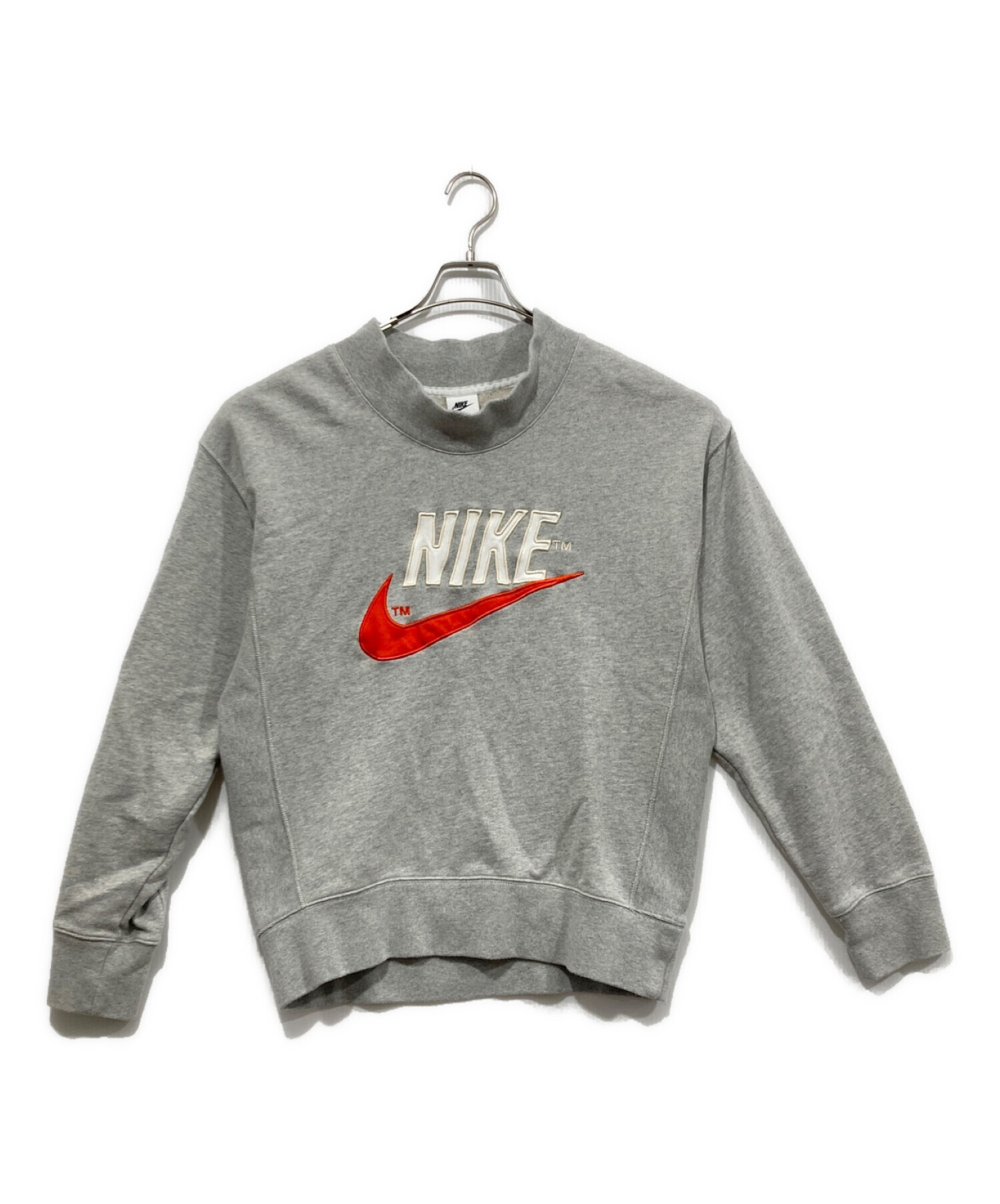 中古・古着通販】NIKE (ナイキ) ハイネックロゴスウェット グレー