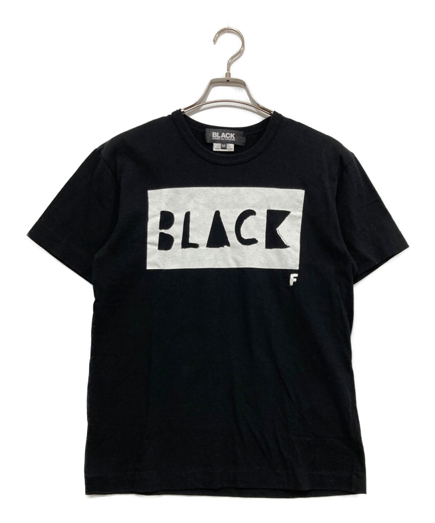 中古・古着通販】BLACK COMME des GARCONS (ブラック コムデギャルソン) BLACKプリントTシャツ ブラック  サイズ:M｜ブランド・古着通販 トレファク公式【TREFAC FASHION】スマホサイト