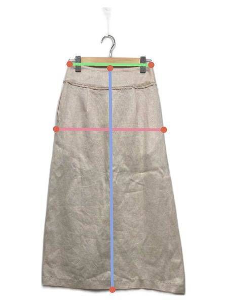 中古・古着通販】ebure (エブール) Heavy Linen Skirt/フリンジリネン 