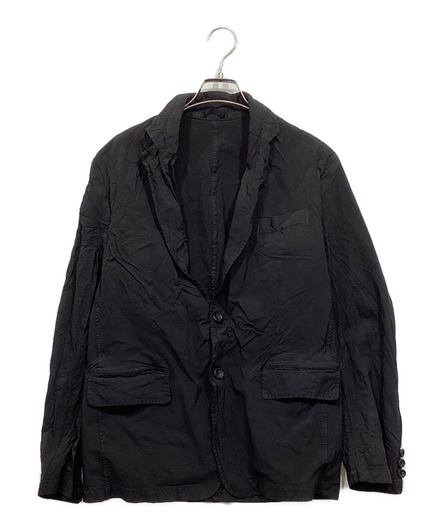 中古・古着通販】COMME des GARCONS HOMME (コムデギャルソン オム) ポリ縮絨ジャケット ブラック サイズ:S｜ブランド・古着通販  トレファク公式【TREFAC FASHION】スマホサイト