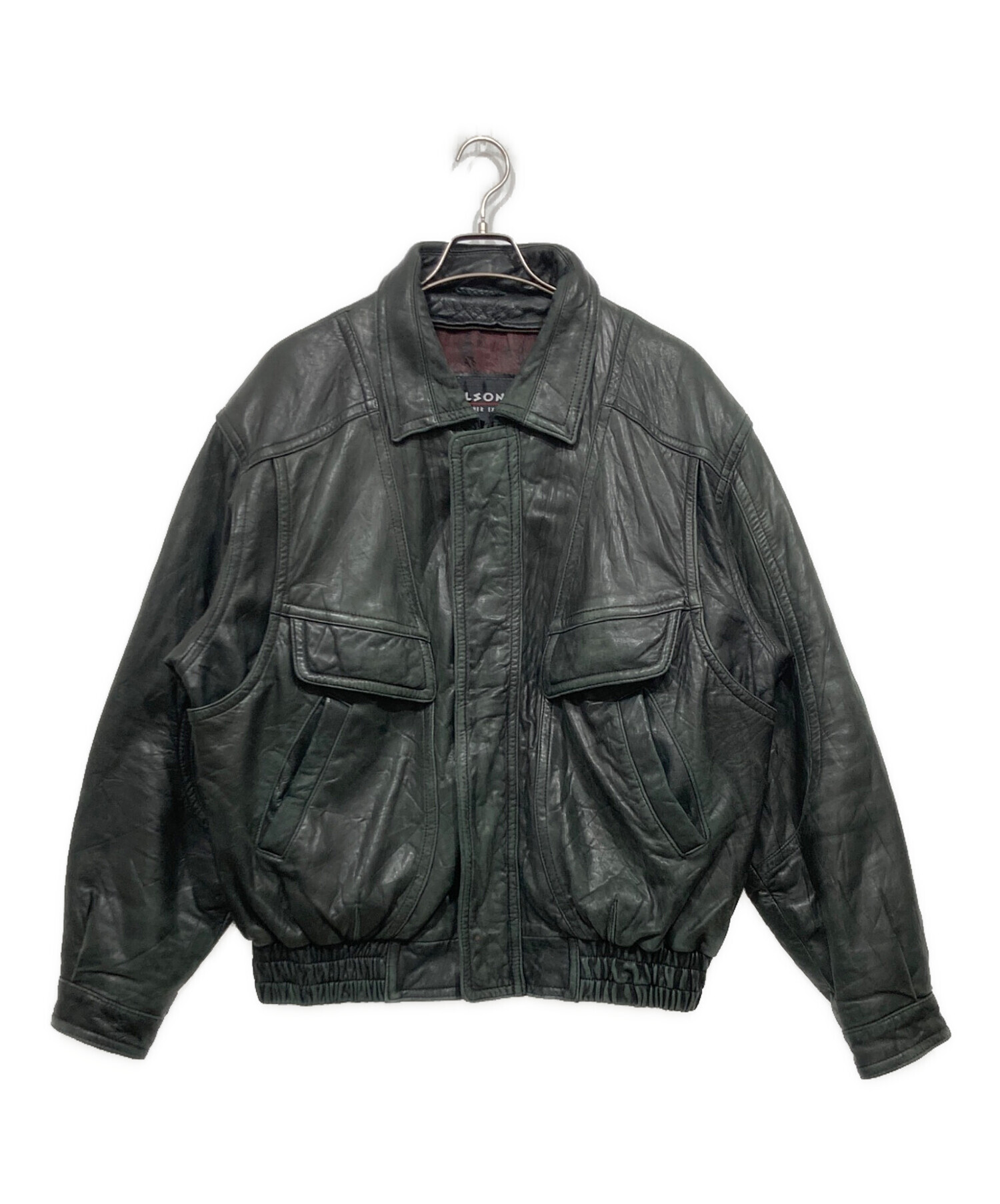 中古・古着通販】wilsons leather (ウィルソンズレザー) レザージャケット ブラック サイズ:SIZE L｜ブランド・古着通販  トレファク公式【TREFAC FASHION】スマホサイト