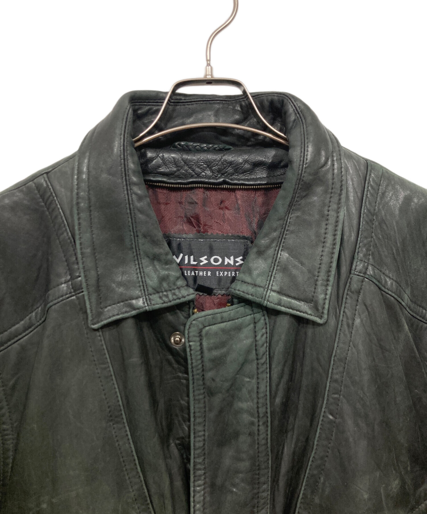 中古・古着通販】wilsons leather (ウィルソンズレザー) レザージャケット ブラック サイズ:SIZE L｜ブランド・古着通販  トレファク公式【TREFAC FASHION】スマホサイト