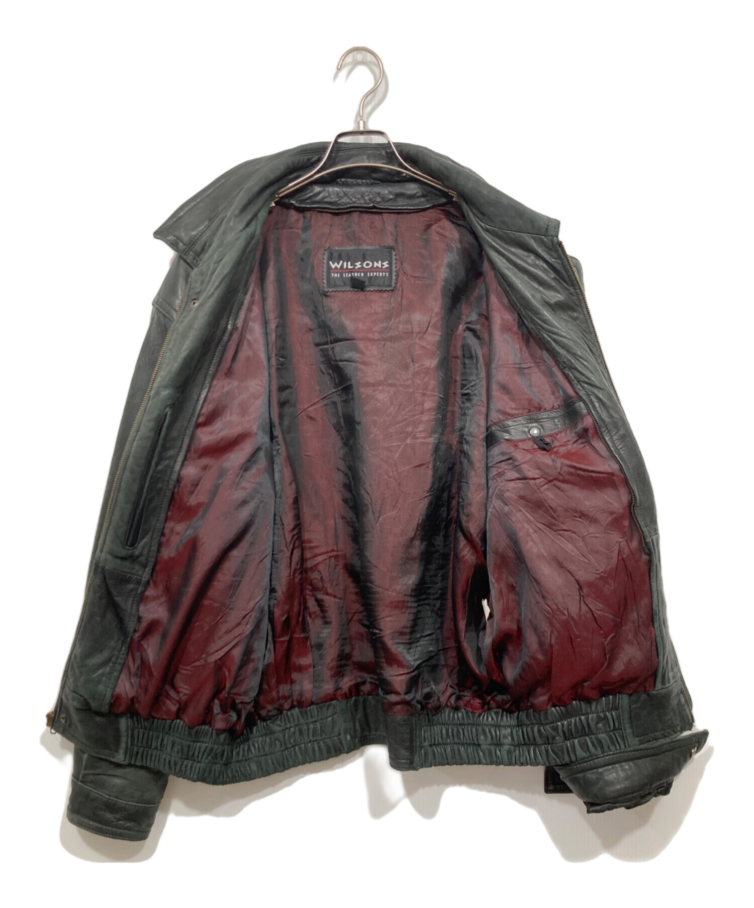 【中古・古着通販】wilsons leather (ウィルソンズレザー) レザージャケット ブラック サイズ:SIZE L｜ブランド・古着通販  トレファク公式【TREFAC FASHION】スマホサイト