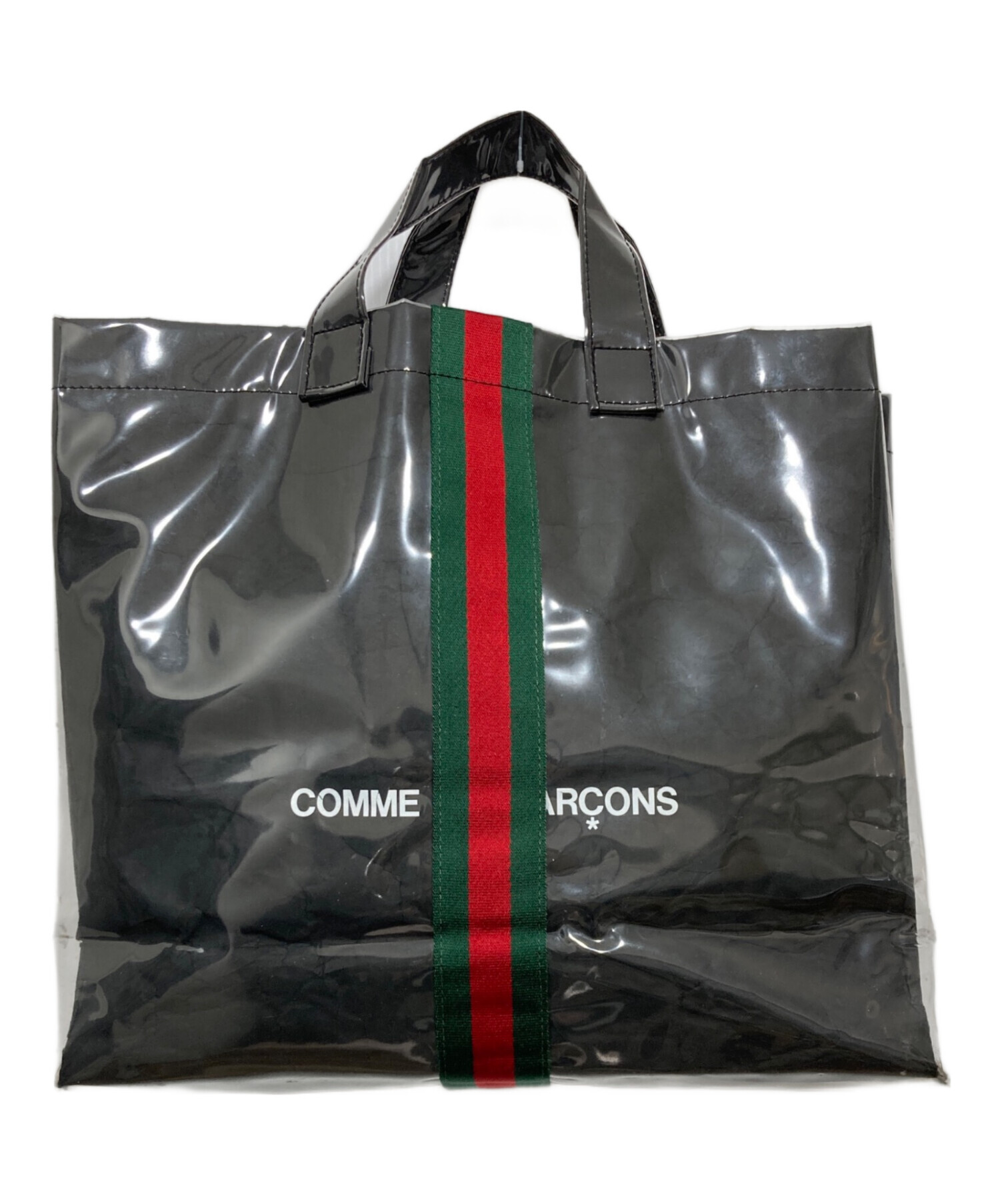 GUCCI (グッチ) COMME des GARCONS (コムデギャルソン) シェリーラインPVCトートバッグ ブラック