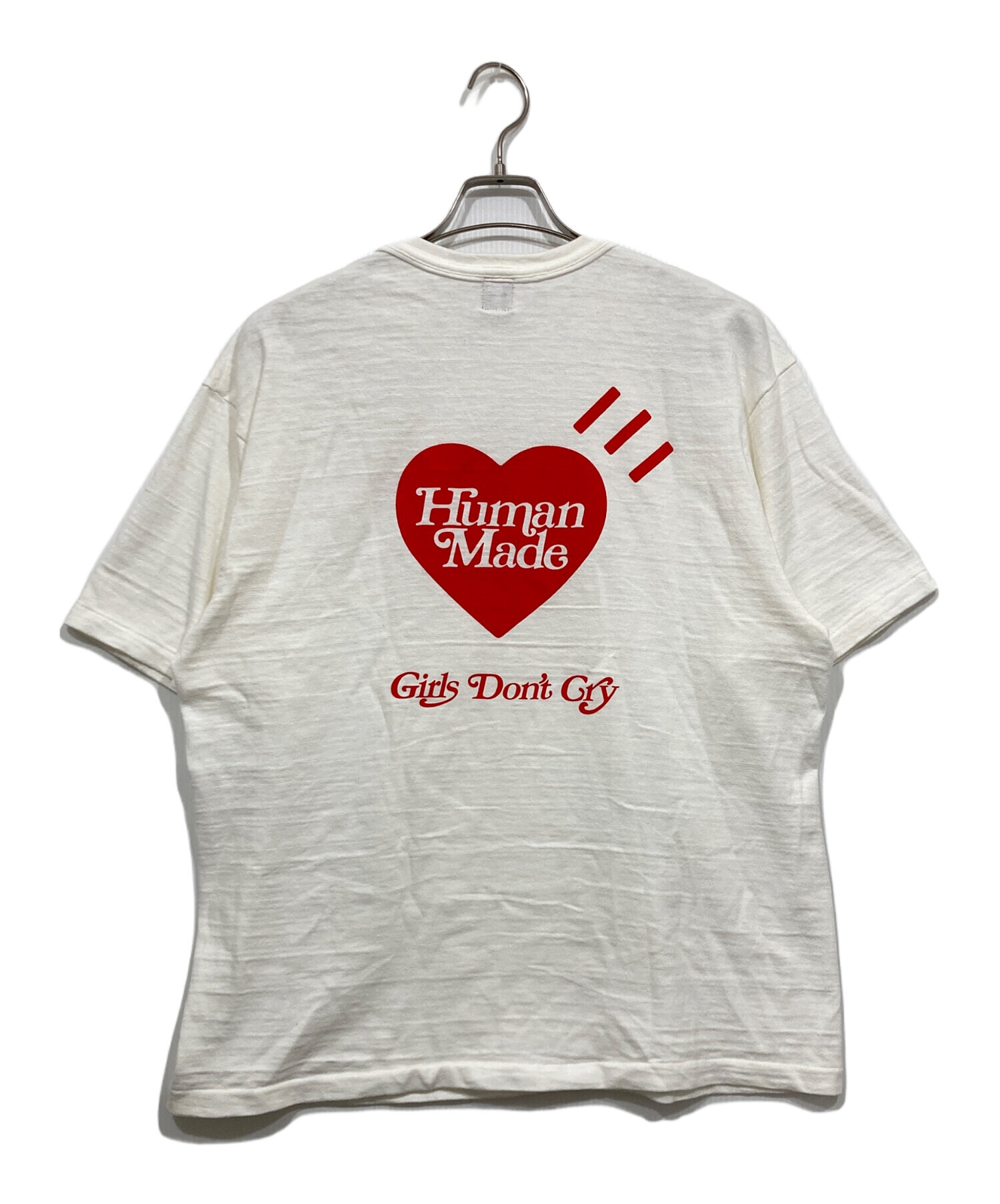 中古・古着通販】HUMAN MADE (ヒューマンメイド) GIRLS DON'T CRY (ガールズ ドント クライ) ハートロゴプリントTシャツ  ホワイト サイズ:XL｜ブランド・古着通販 トレファク公式【TREFAC FASHION】スマホサイト