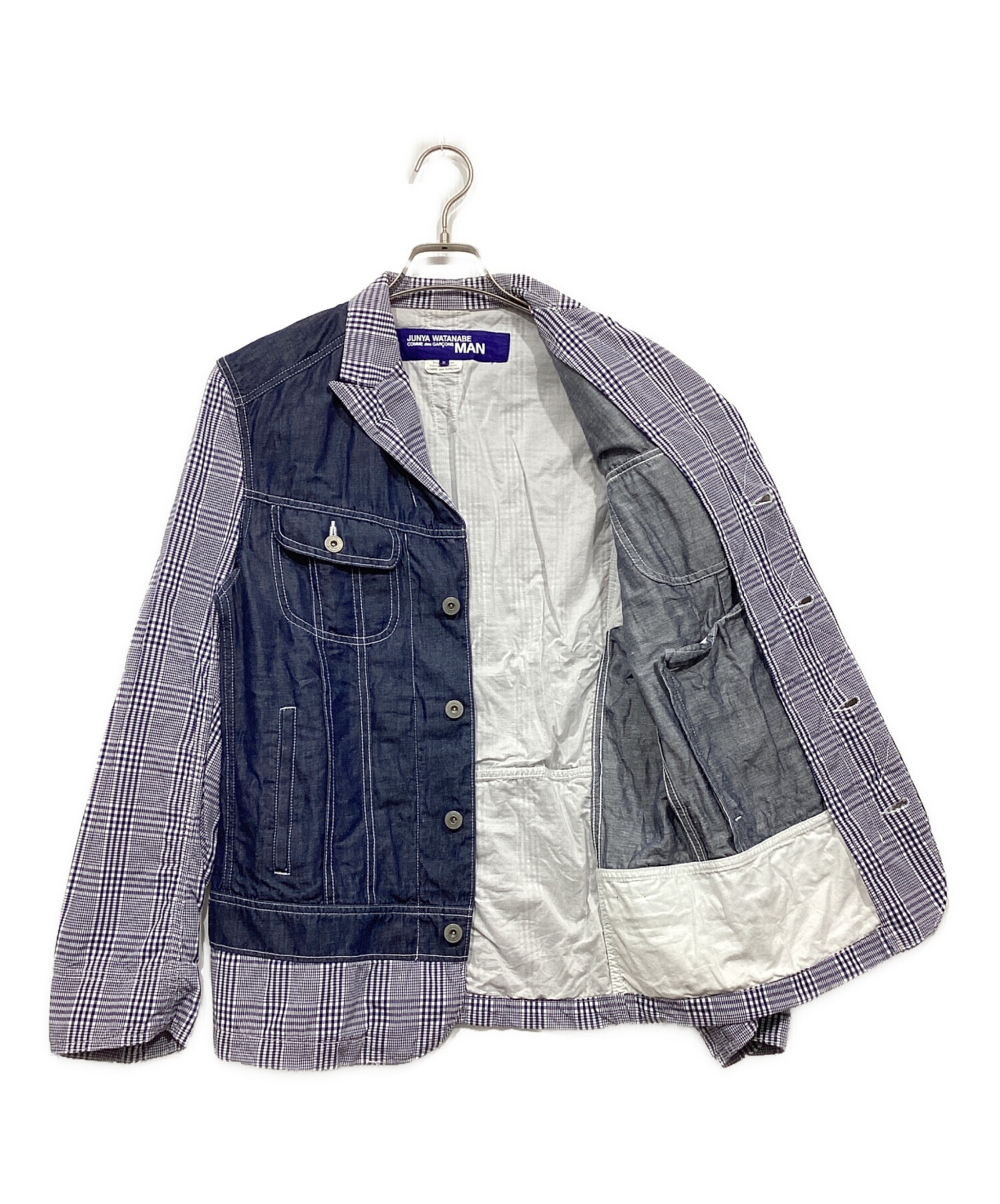 中古・古着通販】JUNYA WATANABE MAN (ジュンヤワタナベマン) Denim Paneled Jacket ネイビー  サイズ:S｜ブランド・古着通販 トレファク公式【TREFAC FASHION】スマホサイト