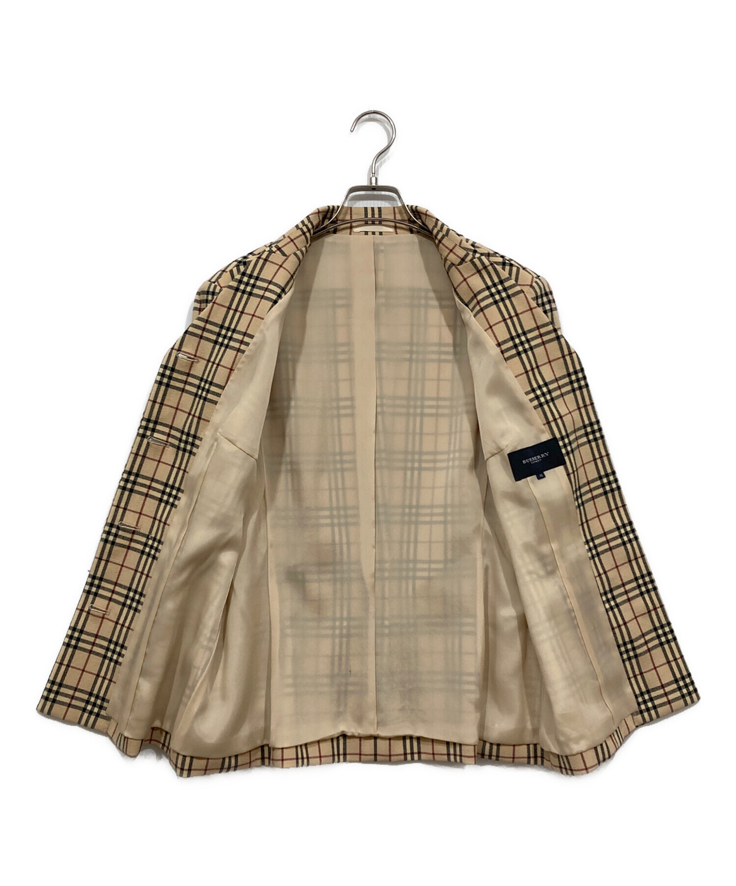 中古・古着通販】BURBERRY LONDON (バーバリーロンドン) ノヴァチェックテーラードジャケット ベージュ サイズ:SIZE  42｜ブランド・古着通販 トレファク公式【TREFAC FASHION】スマホサイト