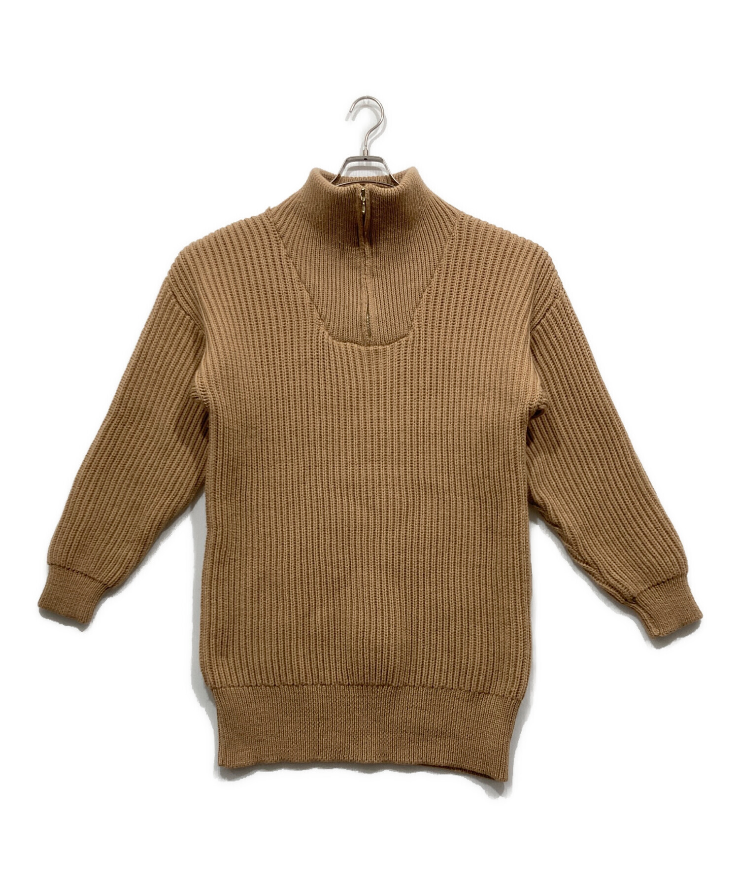 oldderby Knitwear (オールドダービーニットウェア) ニットワンピース ベージュ サイズ:S