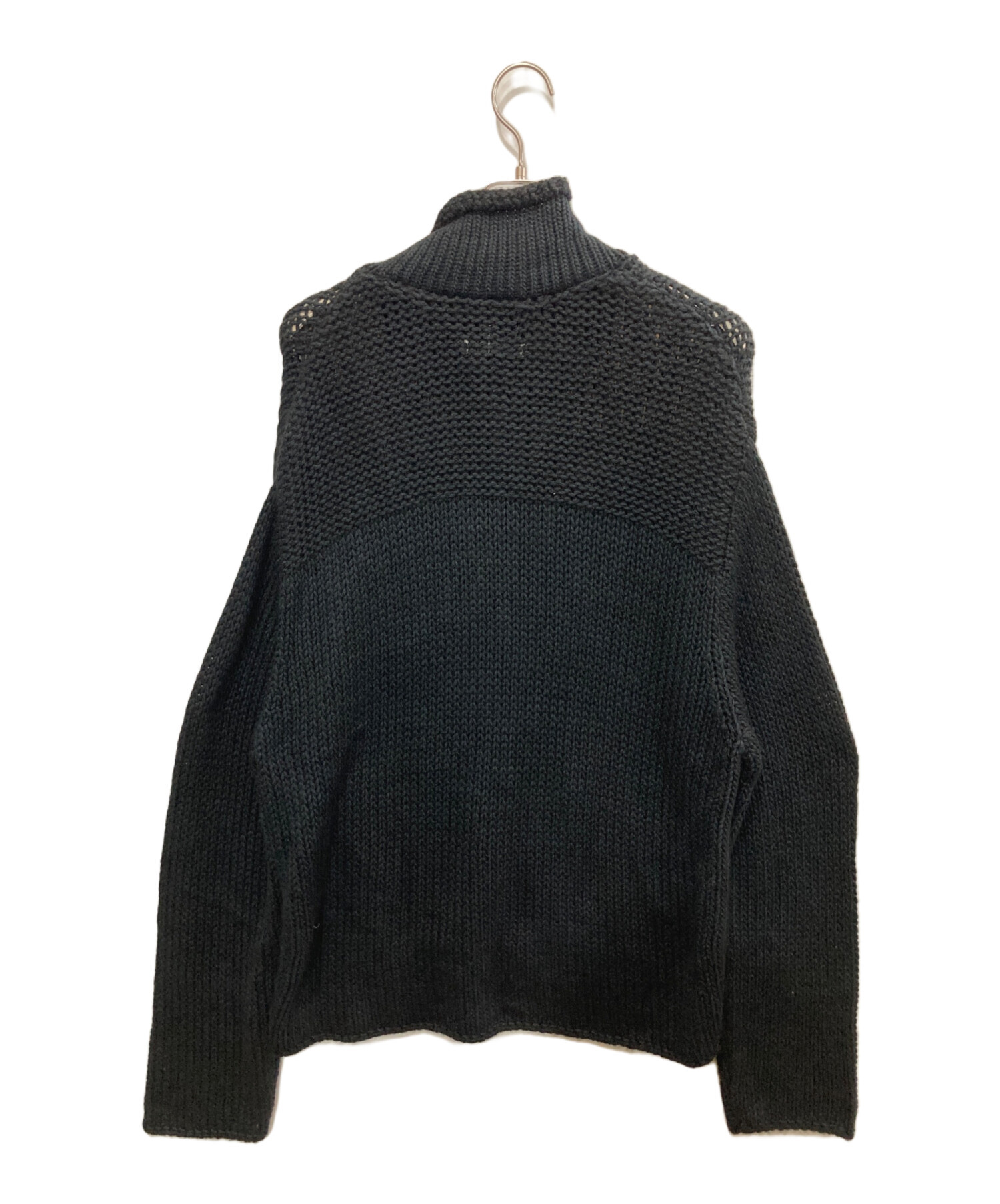 中古・古着通販】ENCOMING (インカミング) KNITTED HIGH NEXK BLOUSON ブラック サイズ:L｜ブランド・古着通販  トレファク公式【TREFAC FASHION】スマホサイト