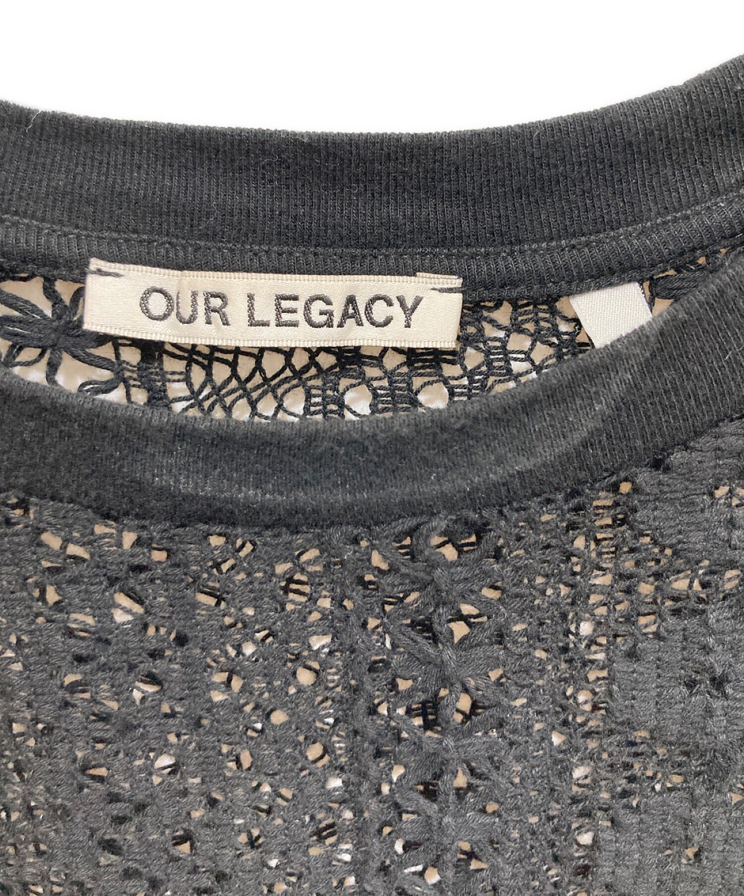 中古・古着通販】OUR LEGACY (アワーレガシー) Box Sleeveless Crochet ブラック サイズ:46｜ブランド・古着通販  トレファク公式【TREFAC FASHION】スマホサイト