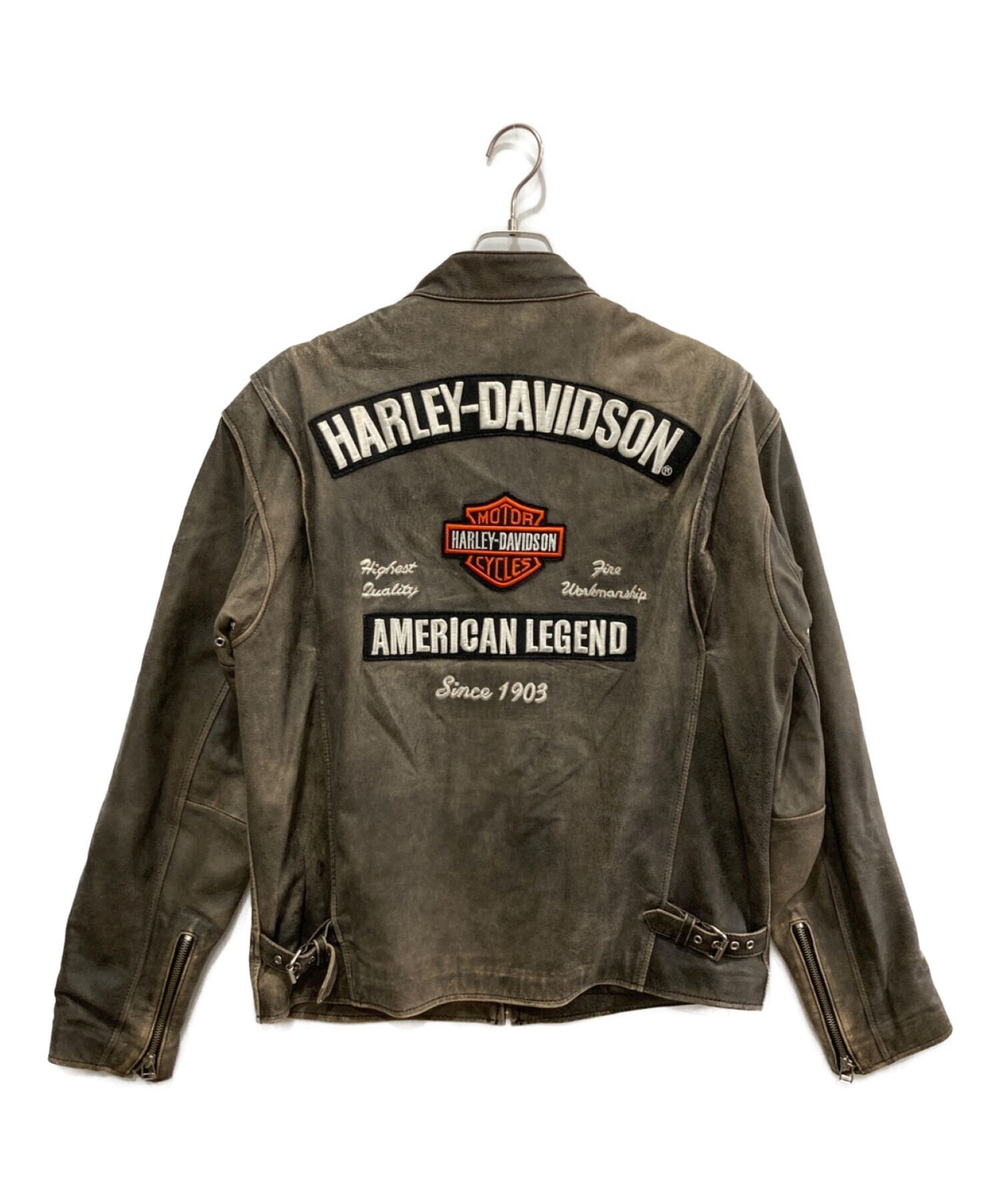 中古・古着通販】HARLEY-DAVIDSON (ハーレーダビッドソン) バックロゴレザージャケット ブラウン サイズ:XL｜ブランド・古着通販  トレファク公式【TREFAC FASHION】スマホサイト