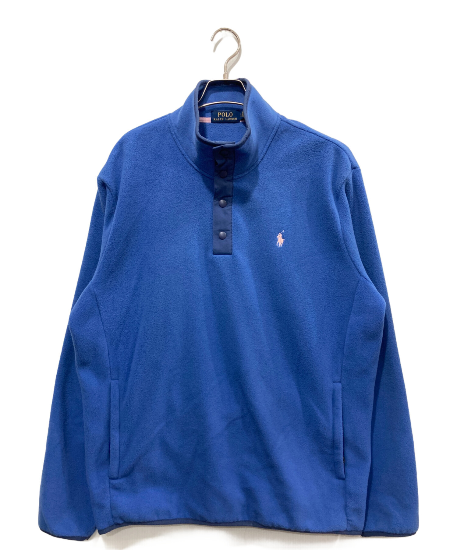 中古・古着通販】POLO RALPH LAUREN (ポロ・ラルフローレン) スナップボタンフリーススウェット ブルー サイズ:L｜ブランド・古着通販  トレファク公式【TREFAC FASHION】スマホサイト