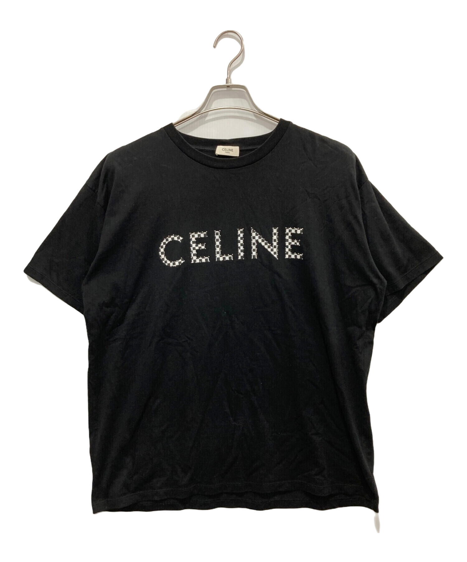 CELINE (セリーヌ) スタッズ付ルーズTシャツ/2X800501F ブラック サイズ:M