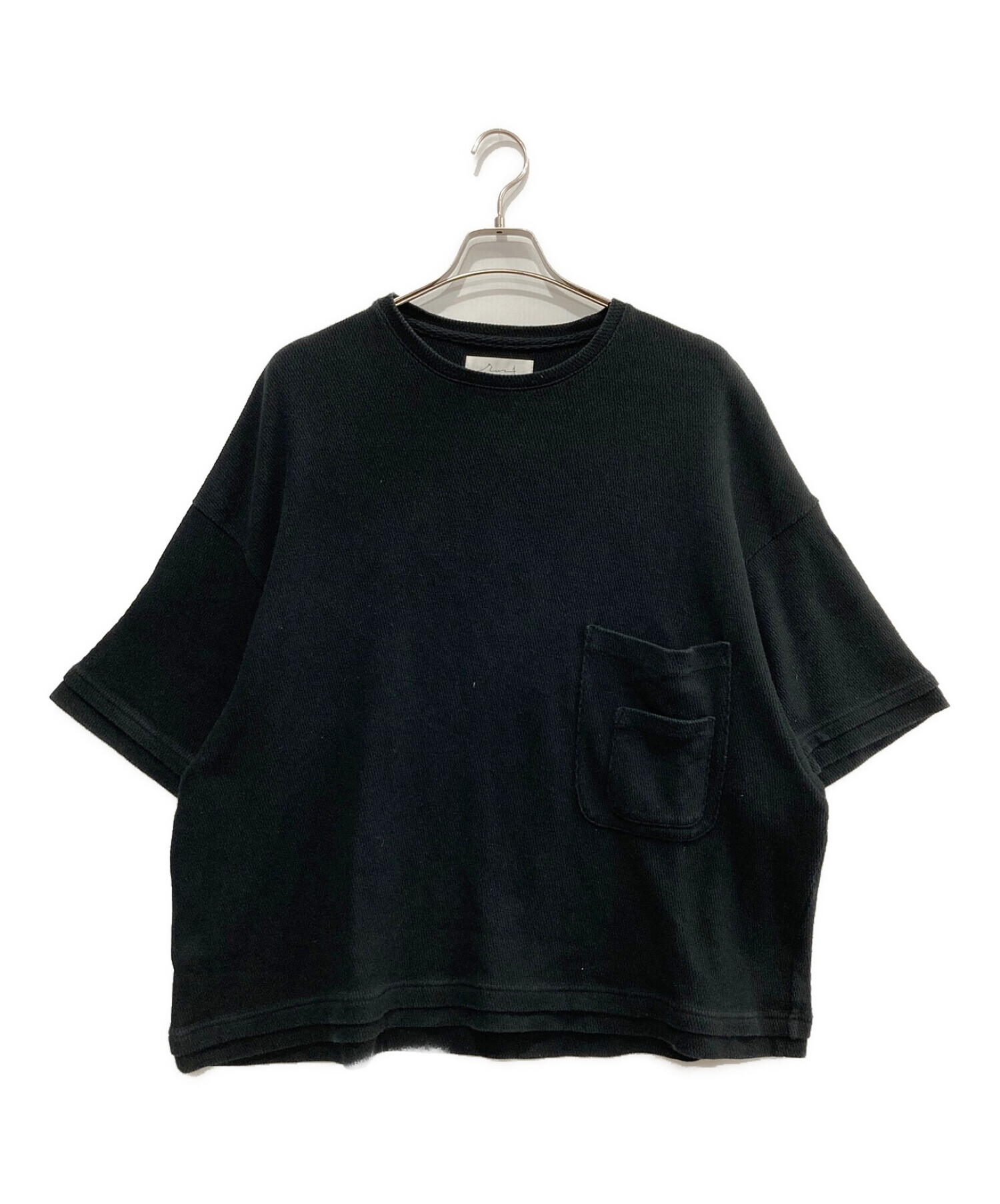 RIN TTAGGG (リン タッグ) ビッグシルエットポケットTシャツ ブラック サイズ:Sトップス
