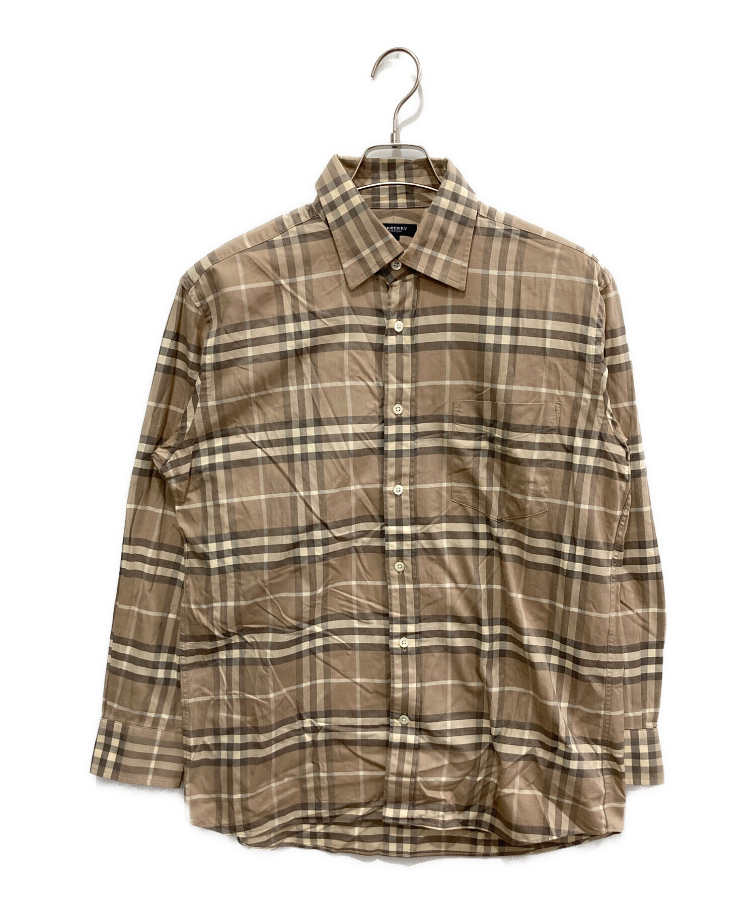 中古・古着通販】BURBERRY (バーバリー) チェックシャツ ベージュ サイズ:L｜ブランド・古着通販 トレファク公式【TREFAC  FASHION】スマホサイト