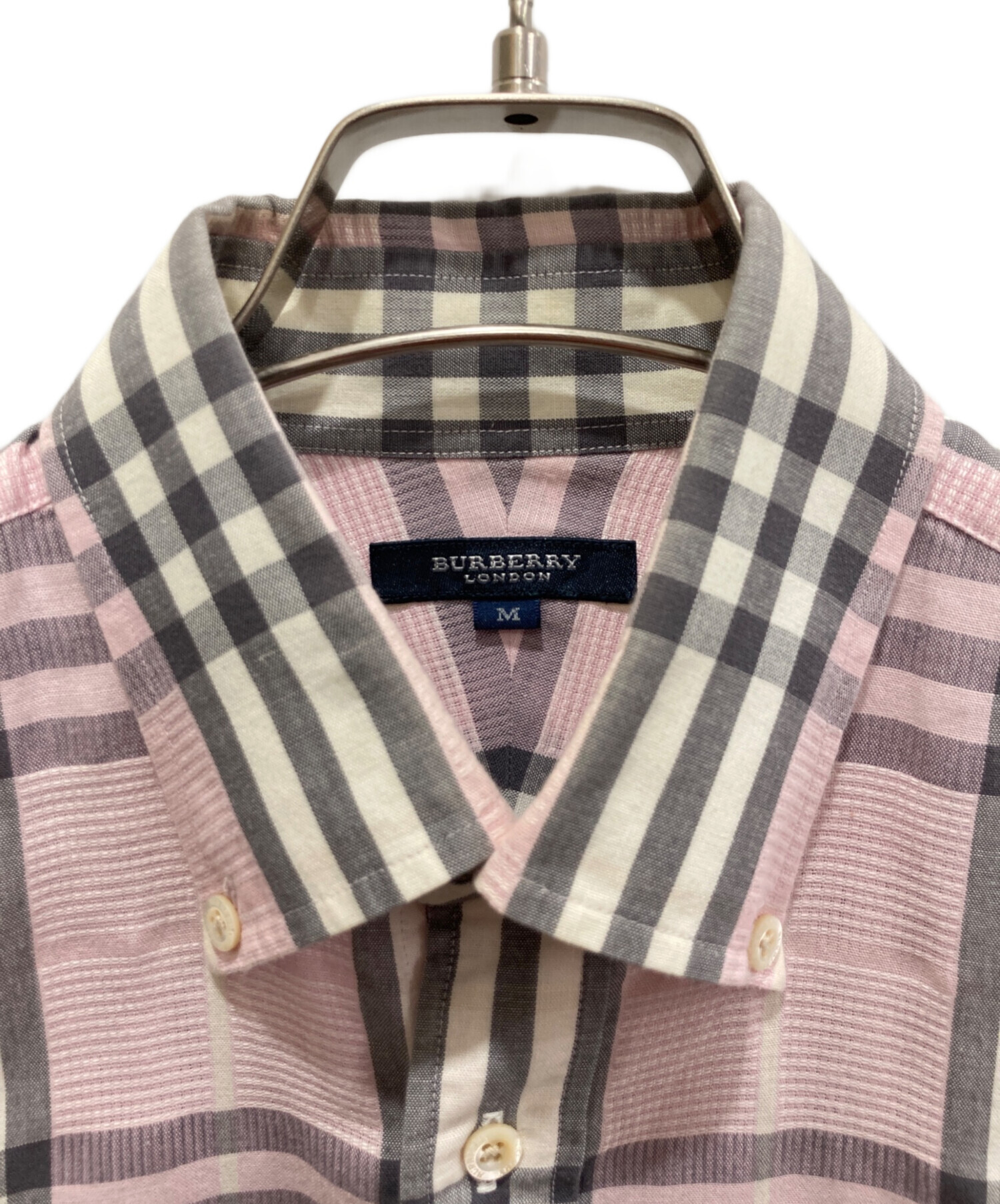 中古・古着通販】BURBERRY (バーバリー) リネンボタンダウンシャツ ピンク サイズ:M｜ブランド・古着通販 トレファク公式【TREFAC  FASHION】スマホサイト