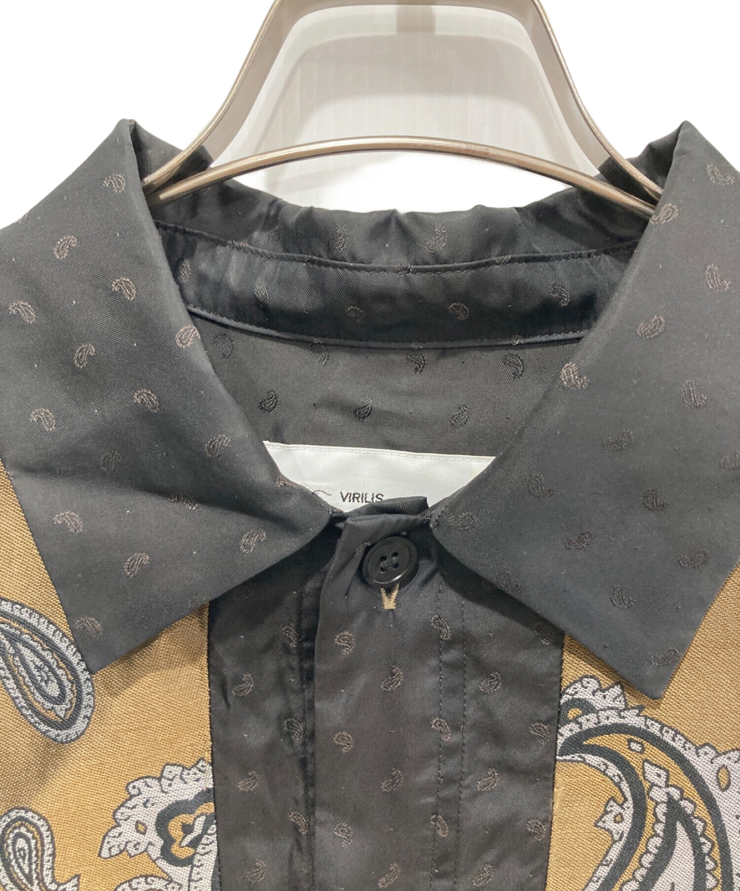 中古・古着通販】TOGA VIRILIS (トーガ ビリリース) PAISLEY JACQUARD SHIRT ブラウン  サイズ:46｜ブランド・古着通販 トレファク公式【TREFAC FASHION】スマホサイト