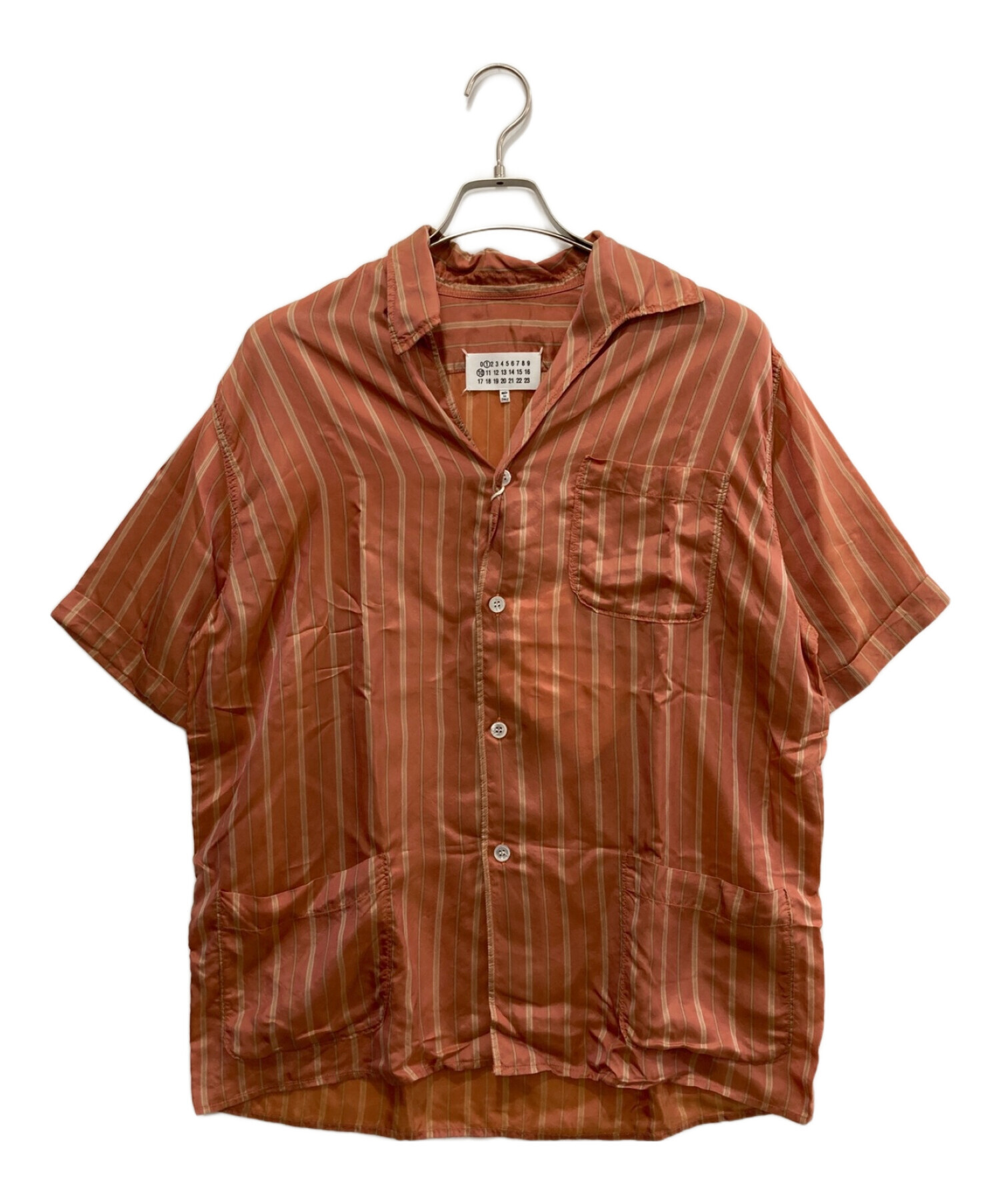 Maison Margiela (メゾンマルジェラ) オープンカラーシャツ オレンジ サイズ:48 未使用品