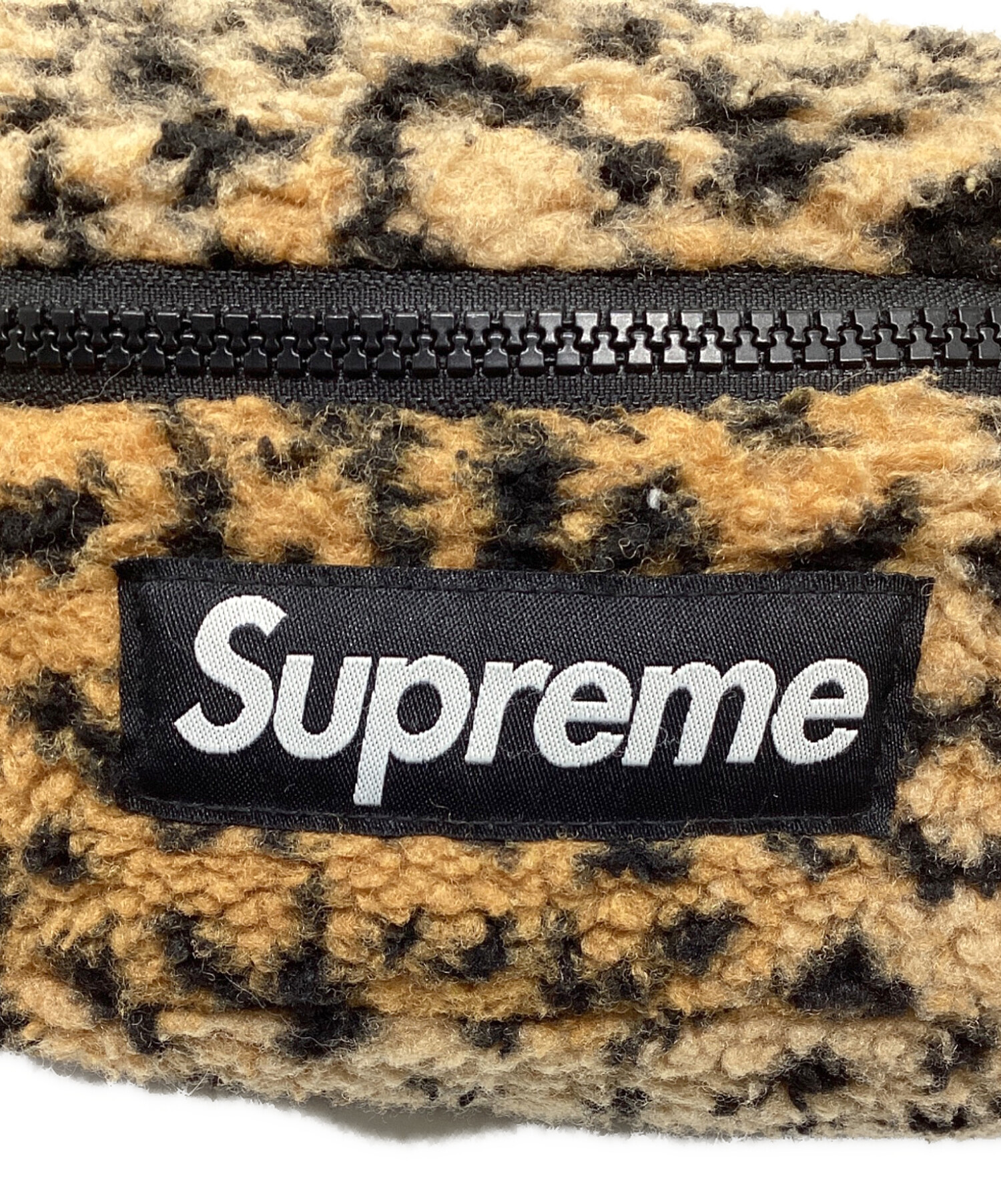 Supreme (シュプリーム) LEOPARD FLEECE WAIST BAG/レオパード フリース ウエストバッグ/17AW キャメル