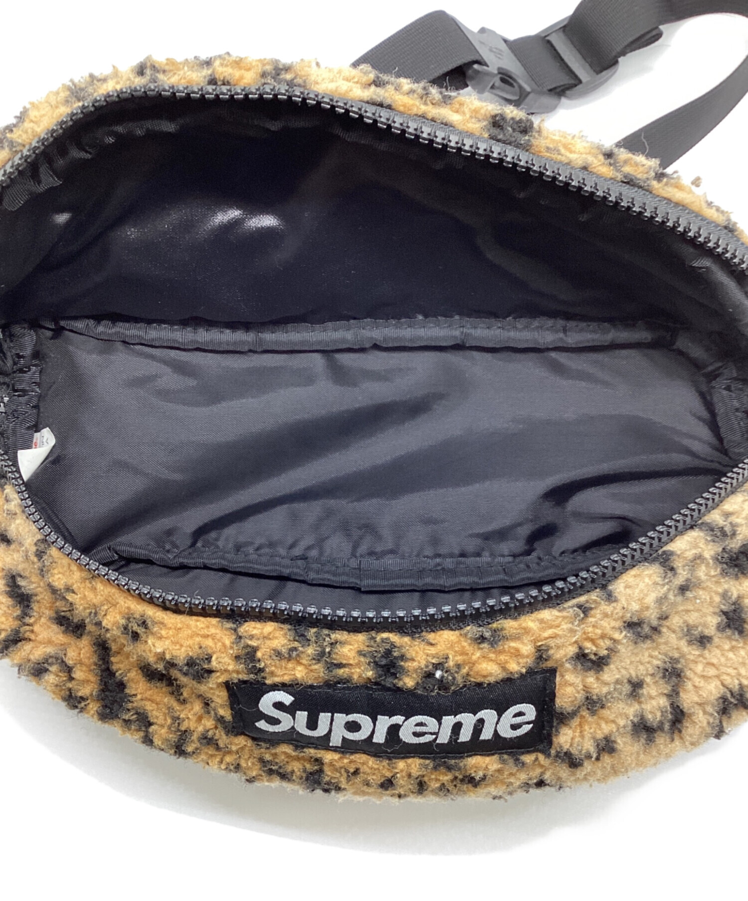 Supreme (シュプリーム) LEOPARD FLEECE WAIST BAG/レオパード フリース ウエストバッグ/17AW キャメル