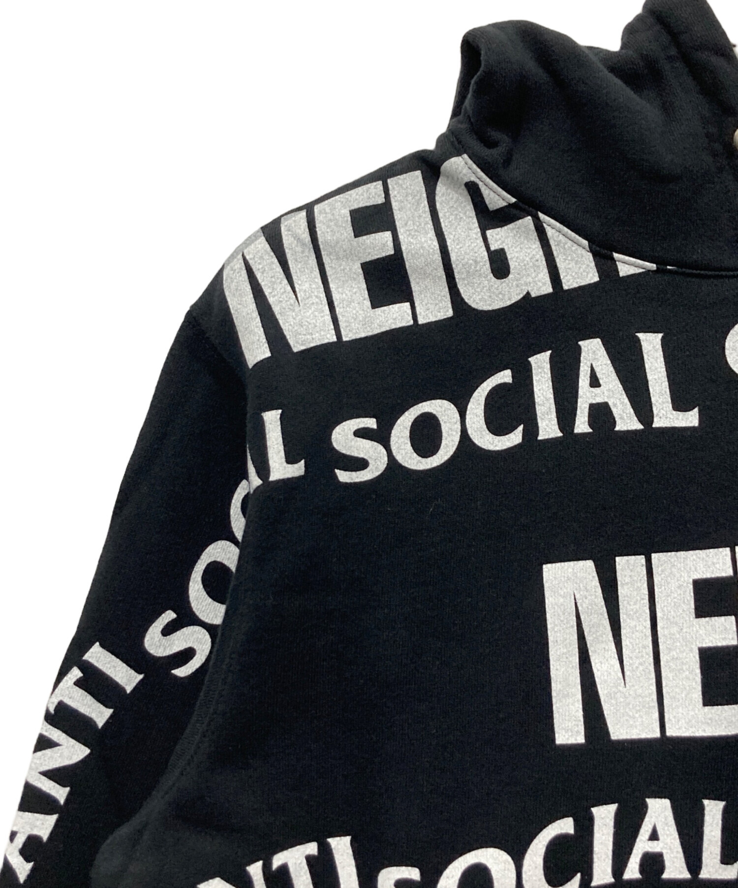 NEIGHBORHOOD (ネイバーフッド) ANTI SOCIAL SOCIAL CLUB (アンチソーシャルソーシャルクラブ)  ロゴプリントフーディ ブラック サイズ:M