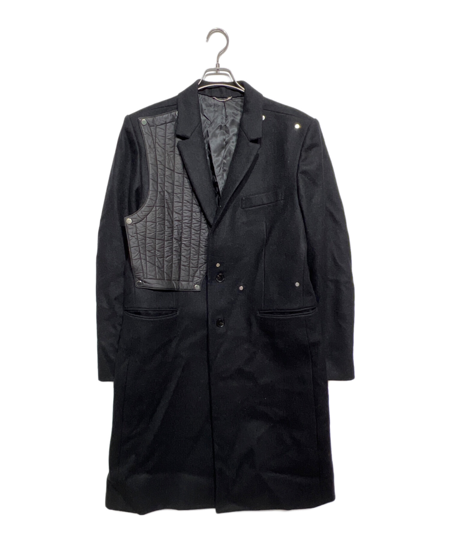 JOHN LAWRENCE SULLIVAN (ジョンローレンスサリバン) Quilt Panel Coat ブラック サイズ:L