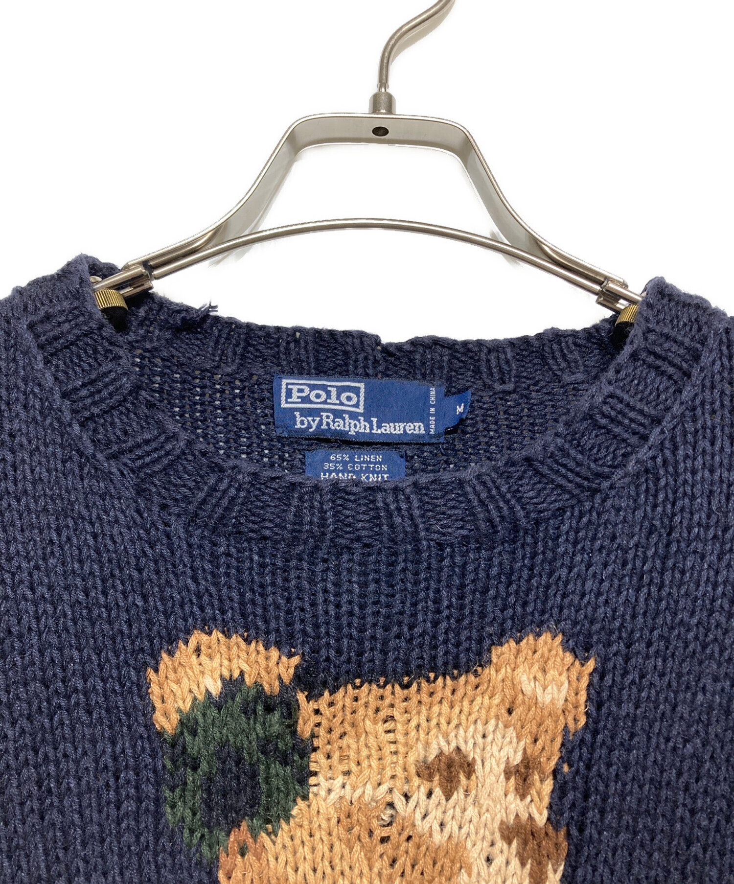 中古・古着通販】POLO RALPH LAUREN (ポロ・ラルフローレン) 90sポロベアニット ネイビー サイズ:M｜ブランド・古着通販  トレファク公式【TREFAC FASHION】スマホサイト