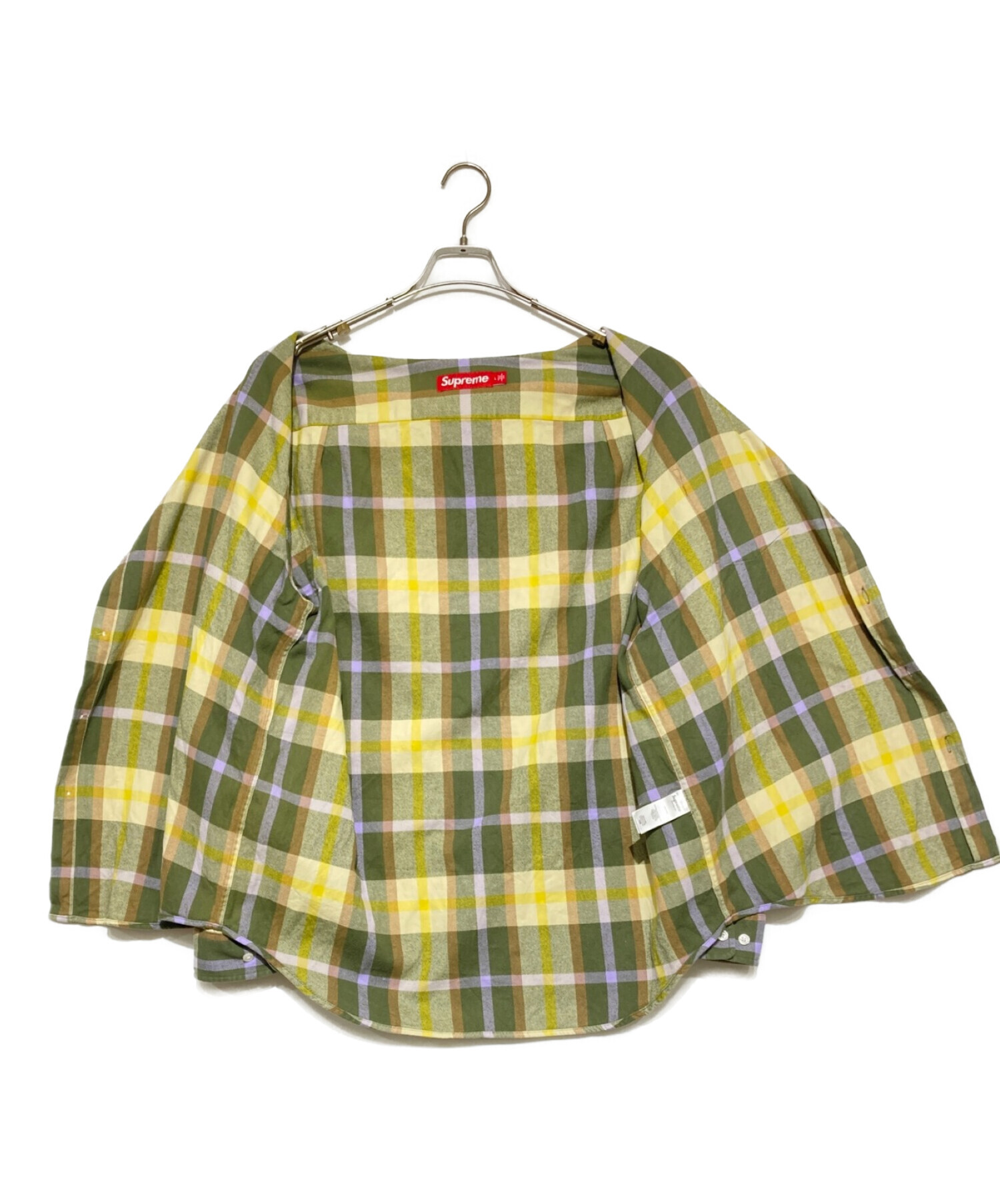 SUPREME (シュプリーム) 23AW plaid flannel shirt(プレイド フランネル シャツ) グリーン サイズ:L