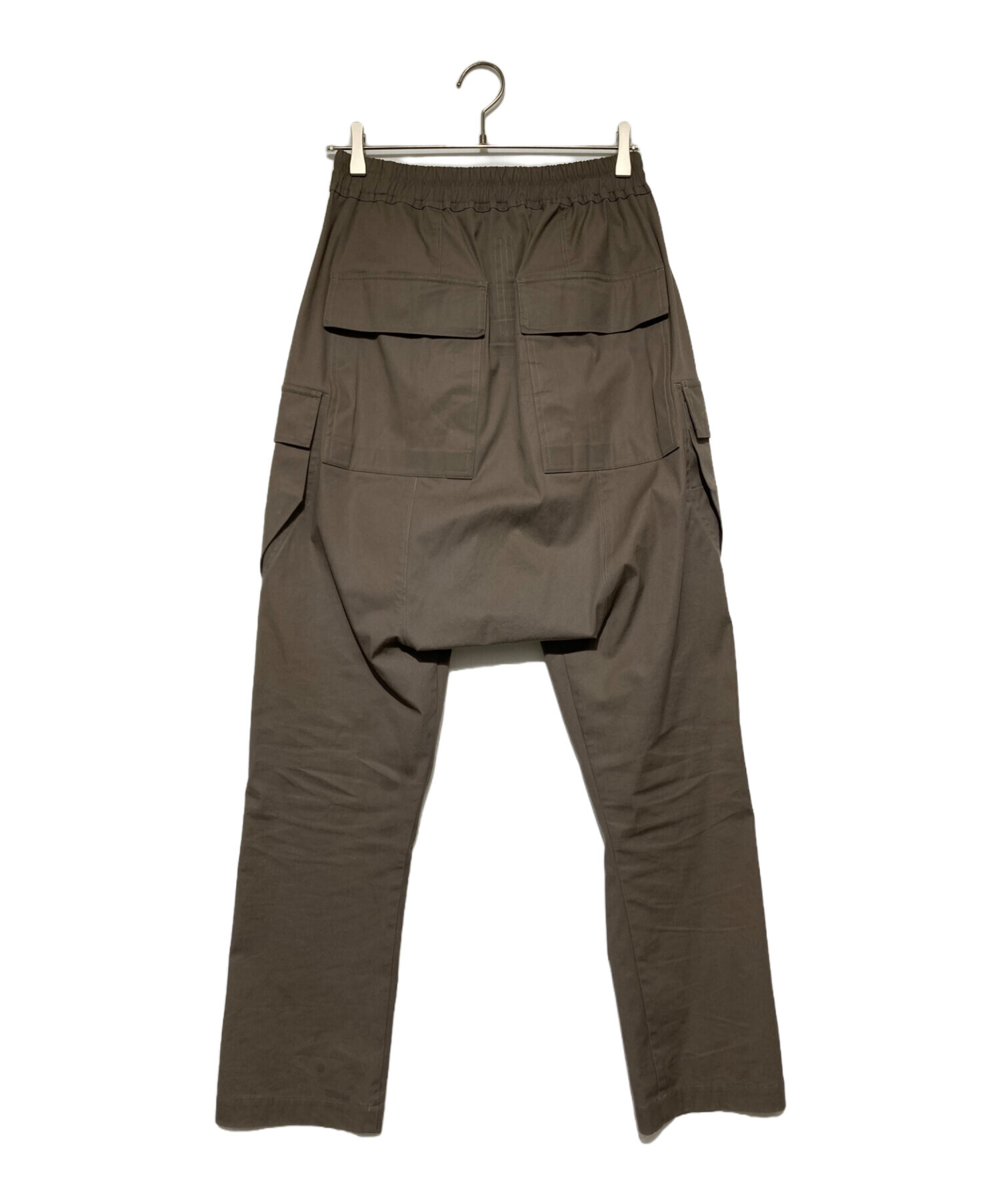 RICK OWENS (リックオウエンス) LONG CARGO PANTS(ロング カーゴ パンツ) ブラウン サイズ:46