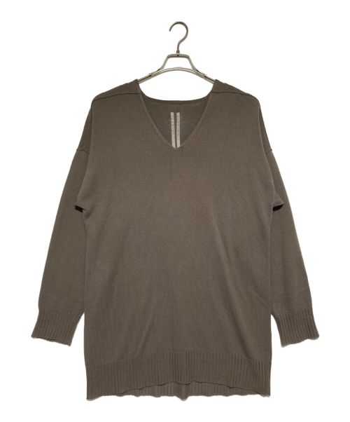 【中古・古着通販】RICK OWENS (リックオウエンス) 22SS Vネックニット ブラウン サイズ:XS｜ブランド・古着通販  トレファク公式【TREFAC FASHION】スマホサイト