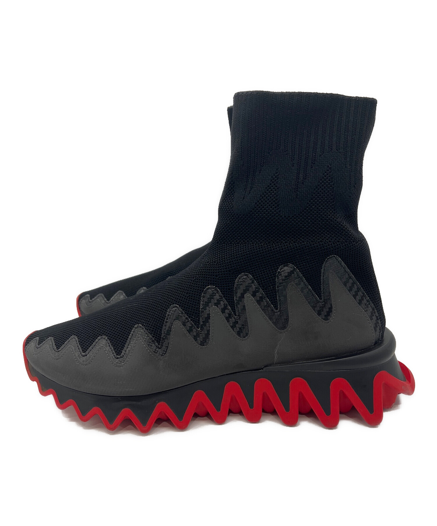 中古・古着通販】Christian Louboutin (クリスチャン・ルブタン) SHARKY SOCK UOMO FLAT ソックススニーカー  ブラック サイズ:40 1/2｜ブランド・古着通販 トレファク公式【TREFAC FASHION】スマホサイト