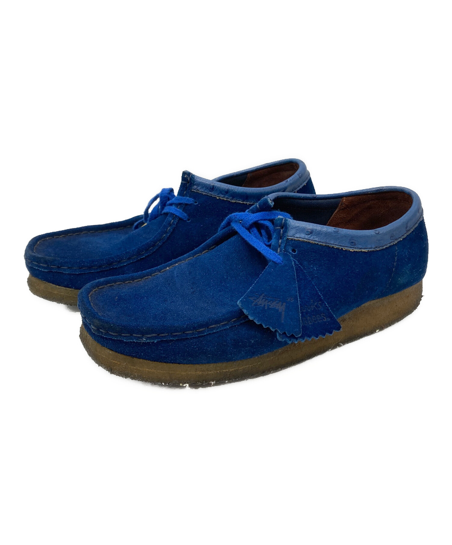 CLARKS (クラークス) stussy (ステューシー) ワラビー シューズ ブルー サイズ:25.5