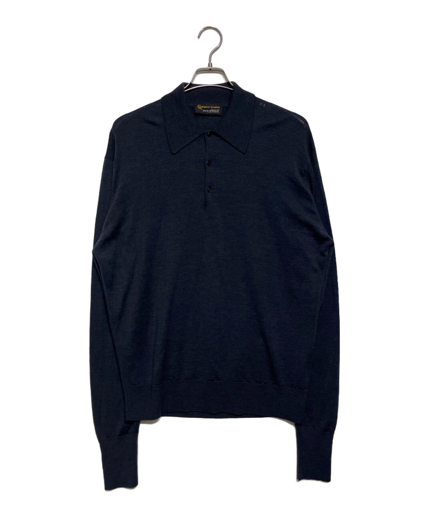 JOHN SMEDLEY (ジョンスメドレー) KAPTAIN SUNSHINE (キャプテンサンシャイン) ニットポロシャツ ネイビー サイズ:M