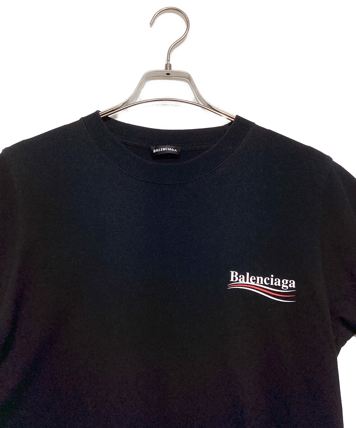 中古・古着通販】BALENCIAGA (バレンシアガ) キャンペーンロゴ Tシャツ ブラック サイズ:M｜ブランド・古着通販  トレファク公式【TREFAC FASHION】スマホサイト