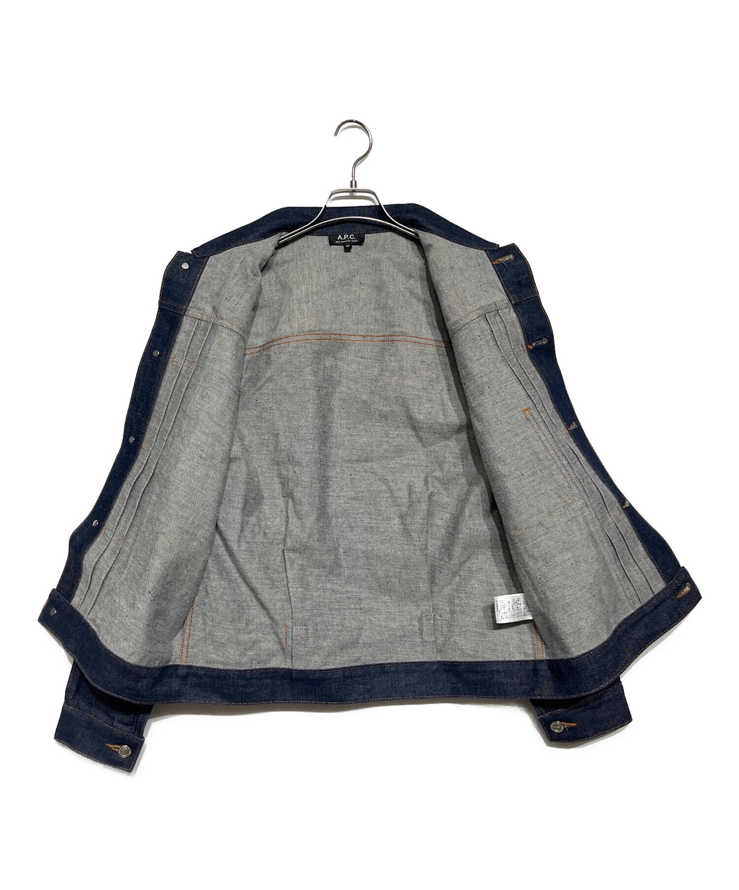 中古・古着通販】A.P.C. (アーペーセー) 1stリジットデニムジャケット ネイビー サイズ:XS｜ブランド・古着通販  トレファク公式【TREFAC FASHION】スマホサイト