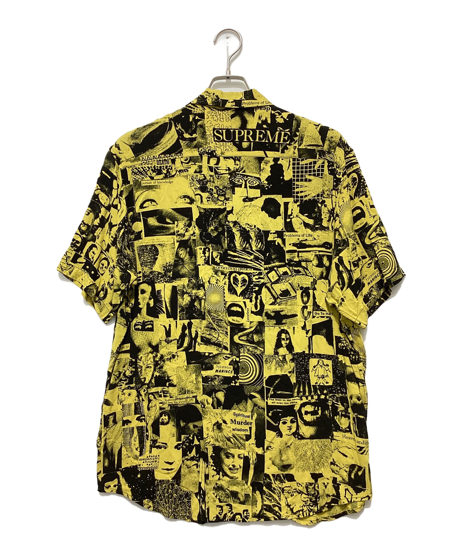 SUPREME (シュプリーム) Vibrations Rayon Shirt バイブレーションズ レーヨンシャツ イエロー サイズ:L