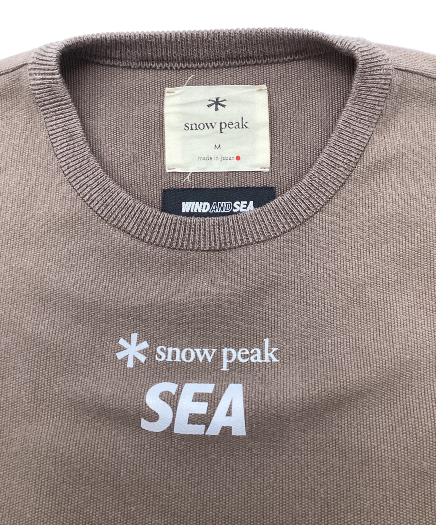 Snow peak (スノーピーク) WIND AND SEA (ウィンダンシー) 半袖カットソー グレー サイズ:M