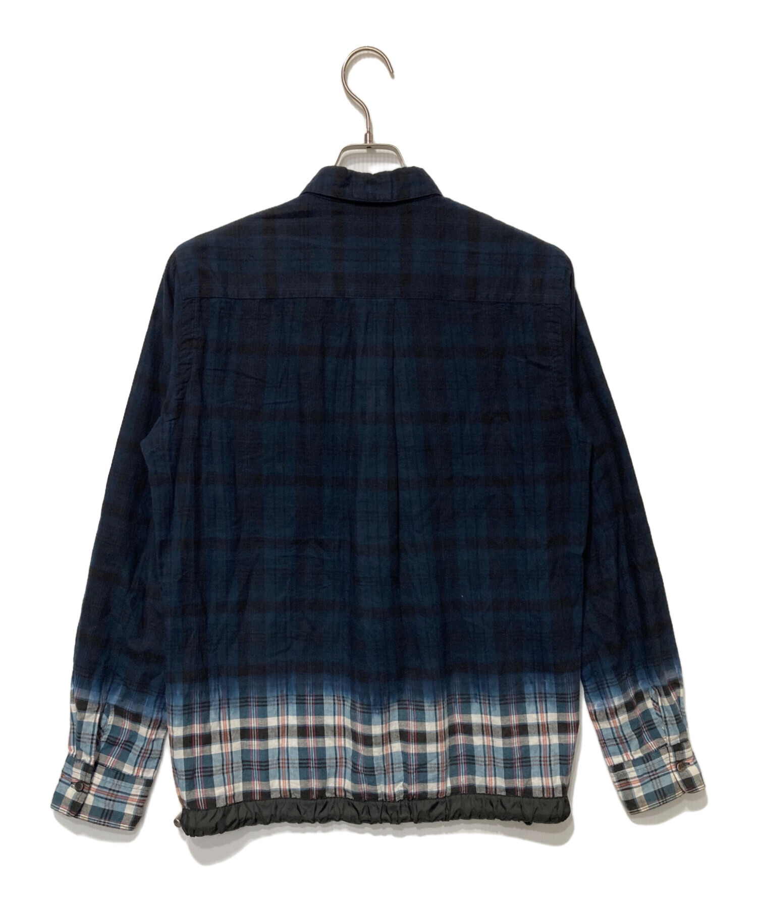 中古・古着通販】sacai (サカイ) グラデーションチェックシャツ ネイビー サイズ:1｜ブランド・古着通販 トレファク公式【TREFAC  FASHION】スマホサイト