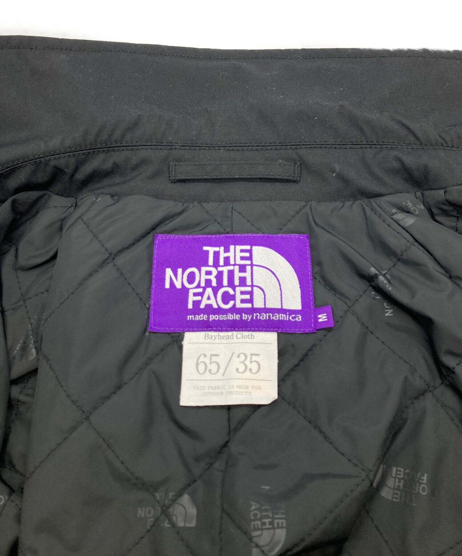 THE NORTHFACE PURPLELABEL (ザ・ノースフェイス パープルレーベル) BEAMS (ビームス)  別注65/35クロスステンカラーコート ブラック サイズ:Ｍ