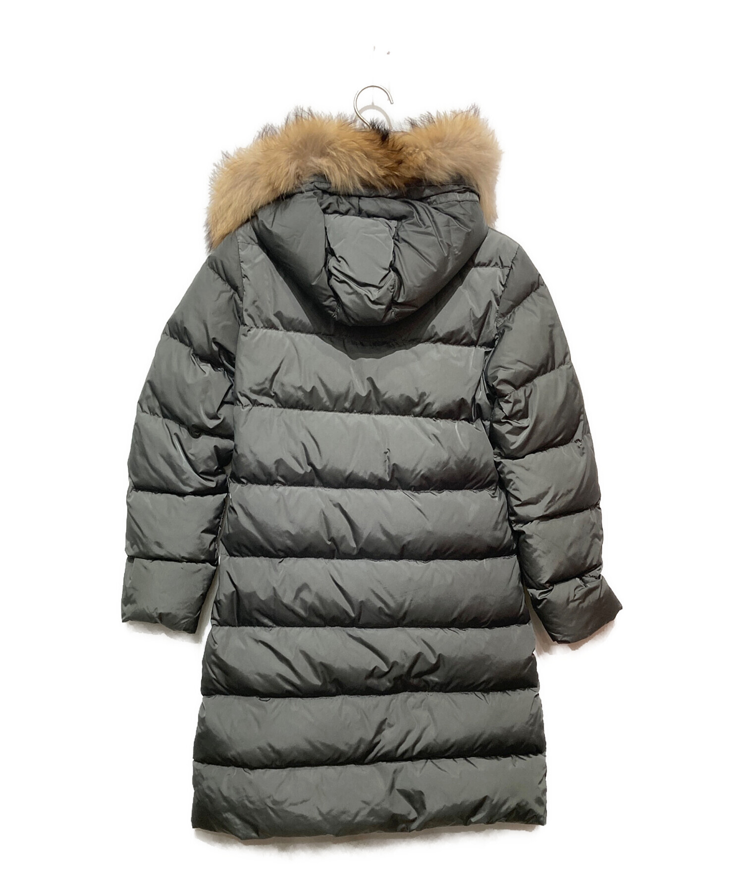 MONCLER (モンクレール) ファー付ダウンコート グレー